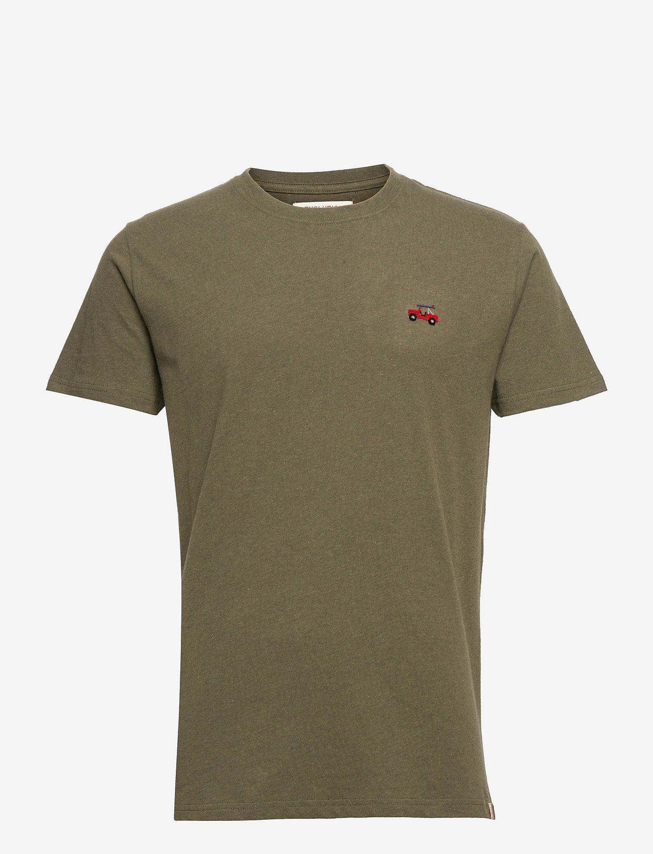 Revolution - Regular fit t-shirt with tuft embroidery - army-mel - 0