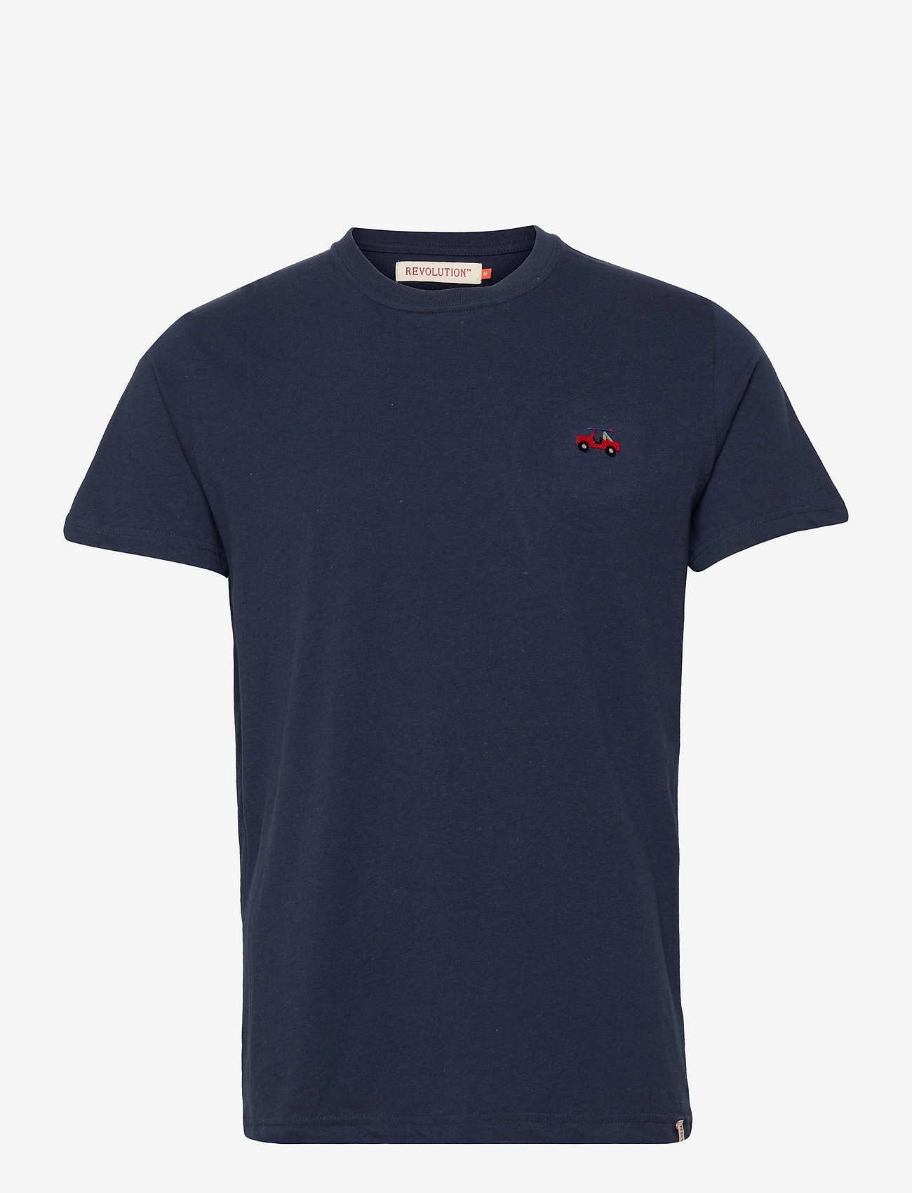 Revolution - Regular fit t-shirt with tuft embroidery - navy-mel - 0