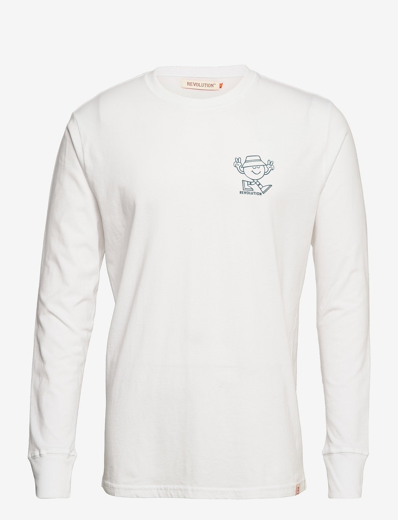 Revolution - Long-sleeved t-shirt with large back print - white - 0