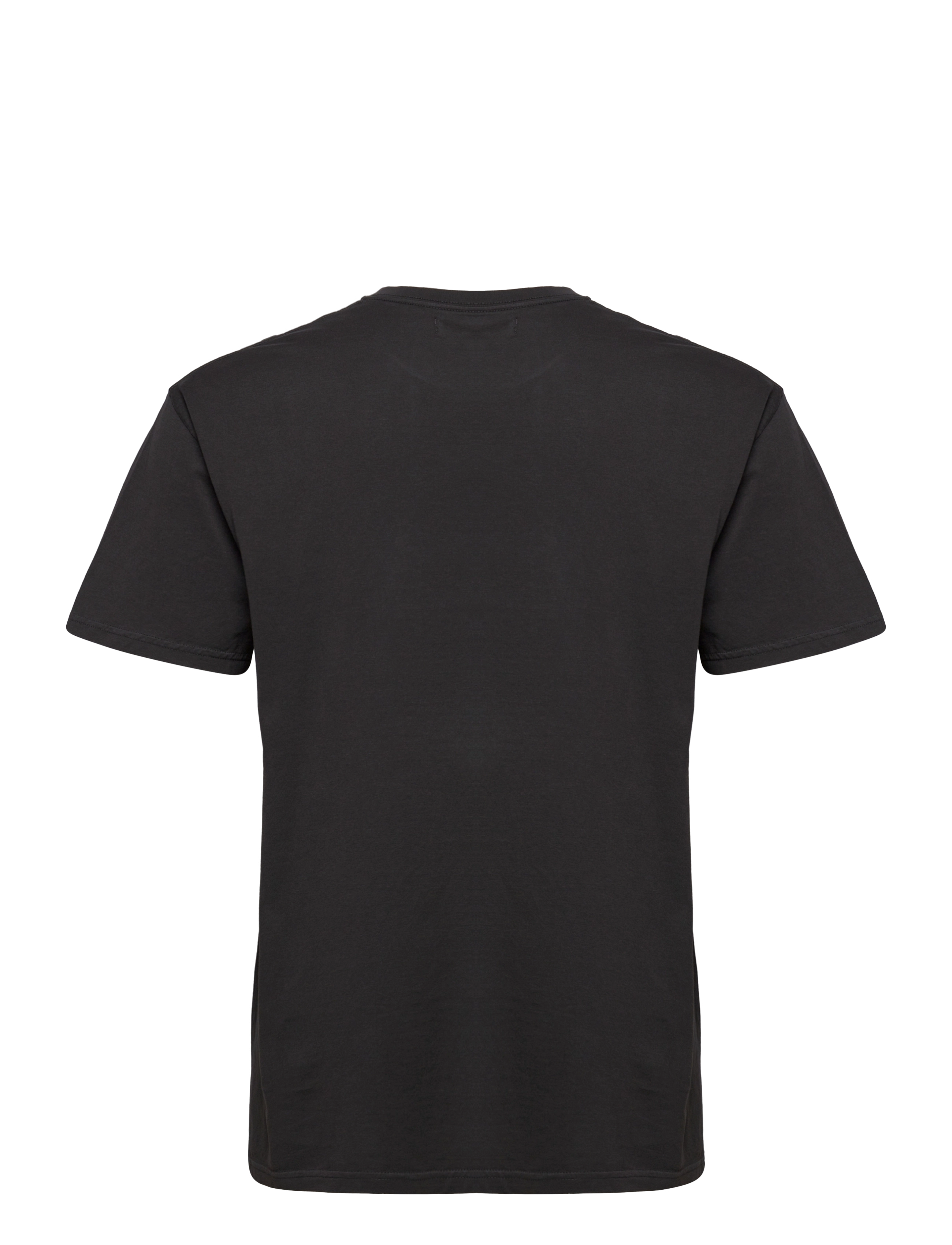 Revolution - Garment dyed loose fit t-shirt with print - black - 1