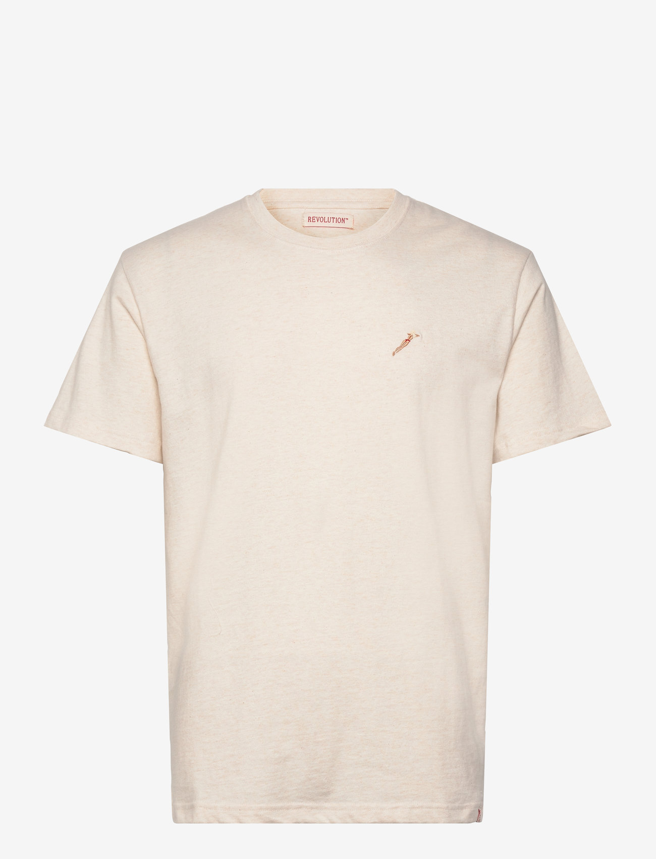 Revolution - Application T-Shirt - offwhite-melange - 0
