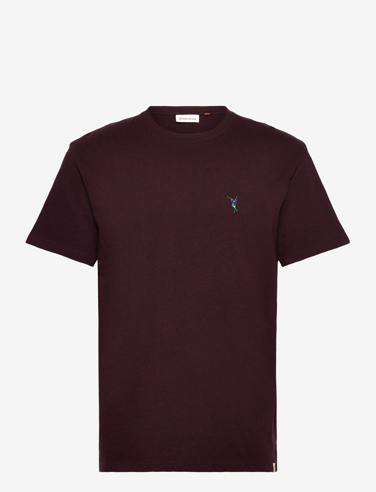 Revolution - Application T-Shirt - kortärmade t-shirts - burgundy - 0