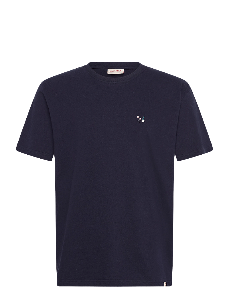 Revolution - Application T-Shirt - kurzärmelig - navy-melange - 1