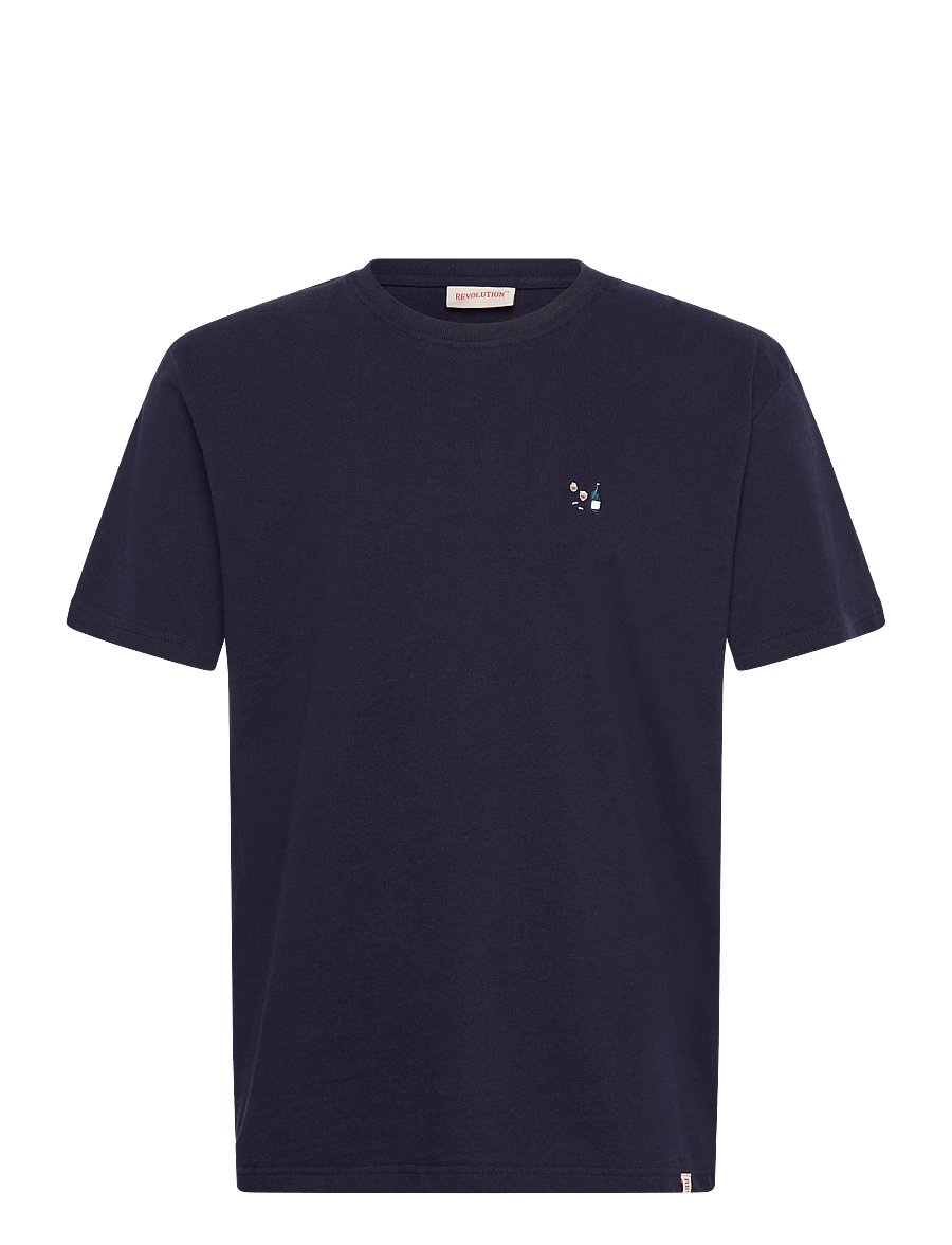 Revolution - Application T-Shirt - lühikeste varrukatega t-särgid - navy-melange - 1