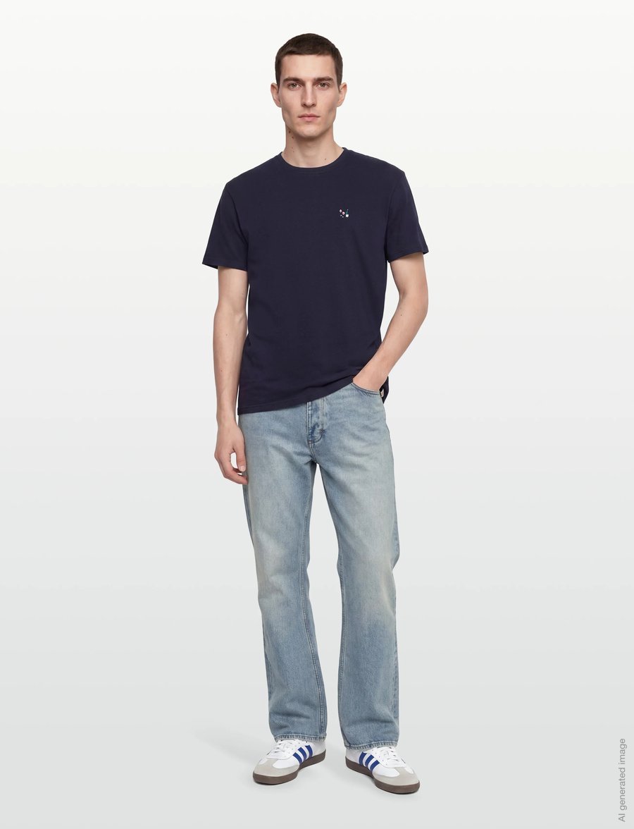 Revolution - Application T-Shirt - lühikeste varrukatega t-särgid - navy-melange - 0
