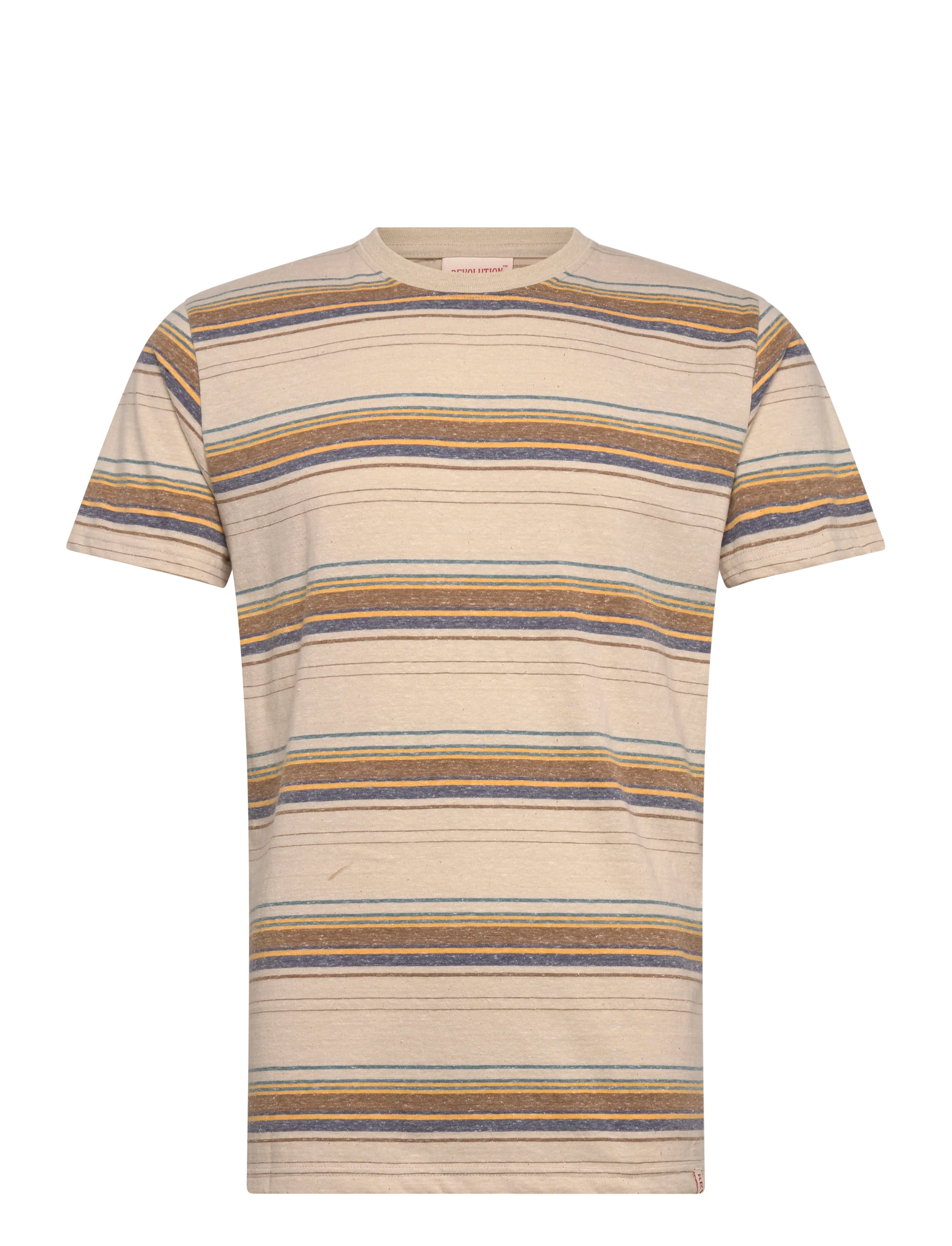 Revolution Regular T-shirt - T-särgid - OFFWHITE / brown