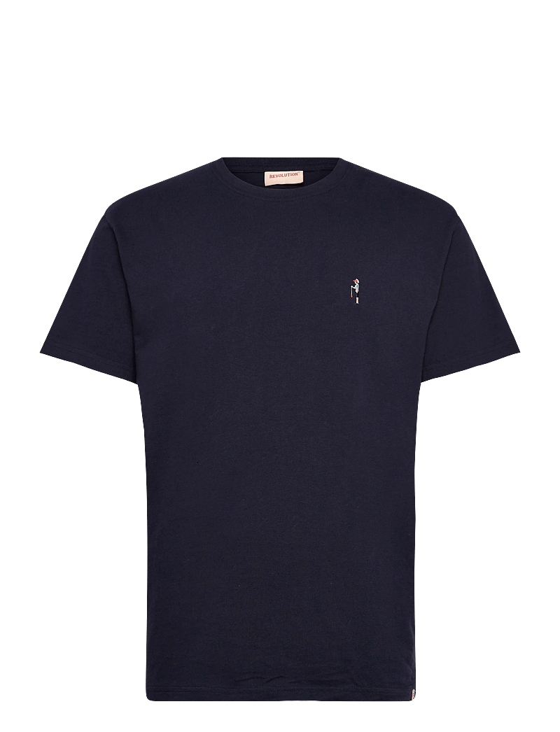 Revolution - Application T-Shirt - kurzärmelig - navy-melange - 1