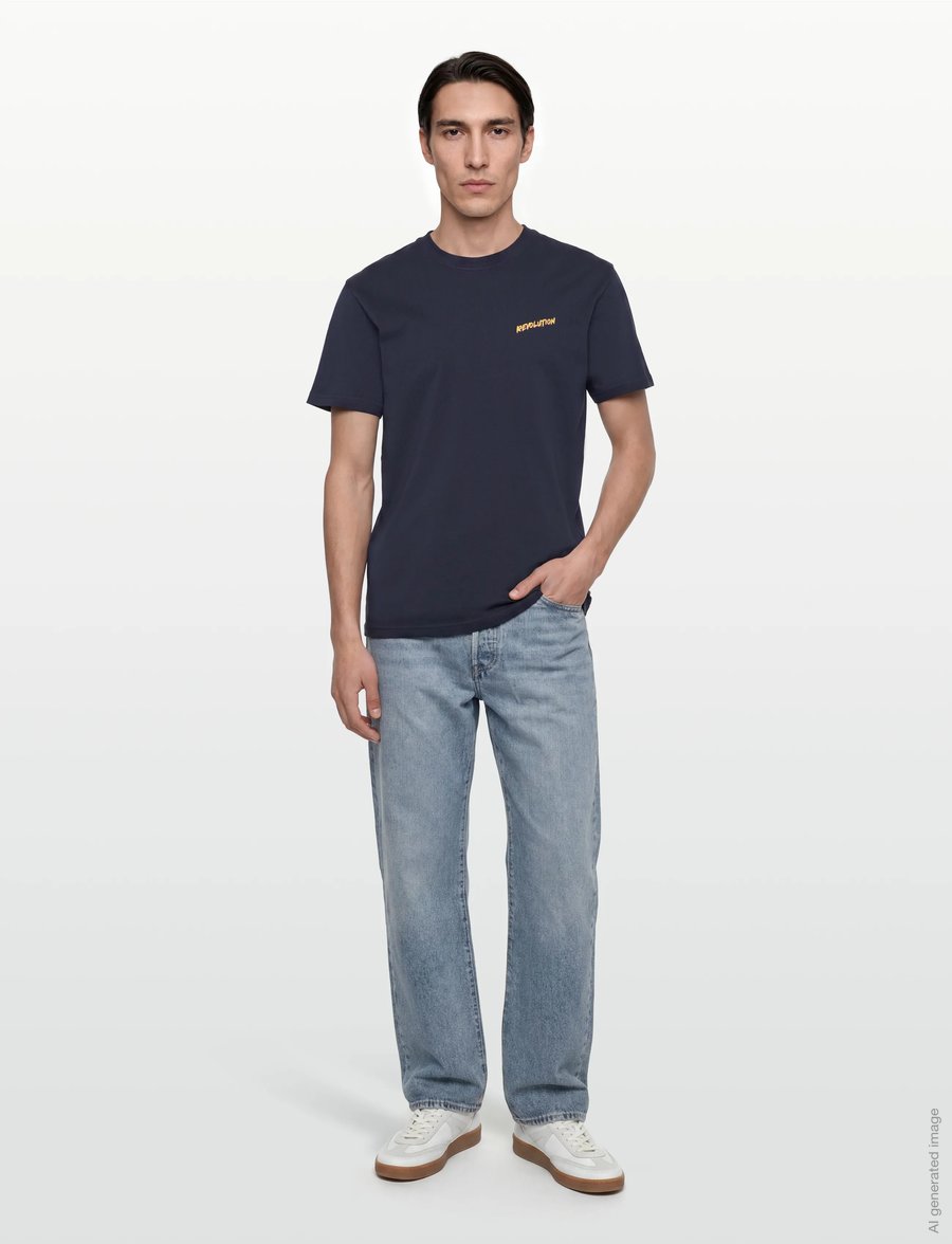Revolution - Printed T-shirt - kurzärmelig - navy - 0