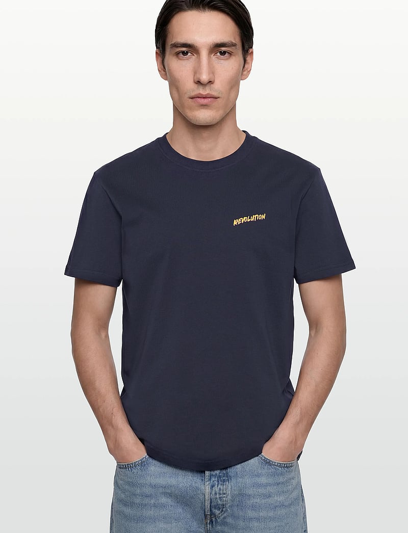 Revolution - Printed T-shirt - kurzärmelig - navy - 3