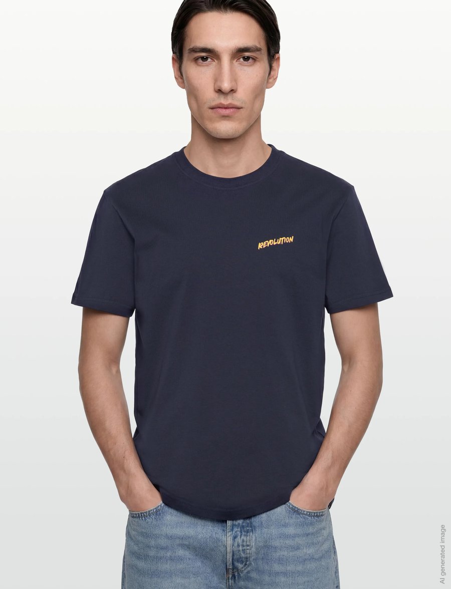 Revolution - Printed T-shirt - kurzärmelig - navy - 3