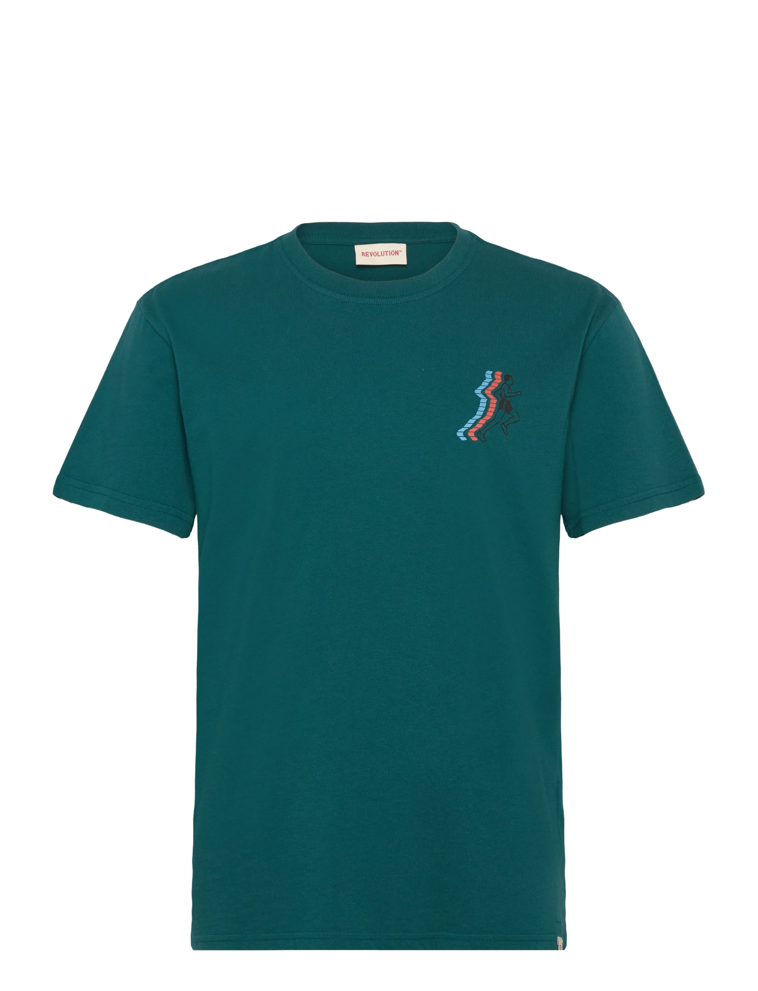 Revolution Printed T-shirt - Tänavastiil - DARKPETROL / green