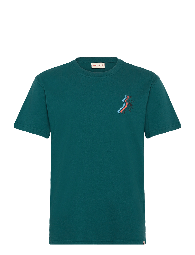 Revolution - Printed T-shirt - kortærmede t-shirts - darkpetrol - 0