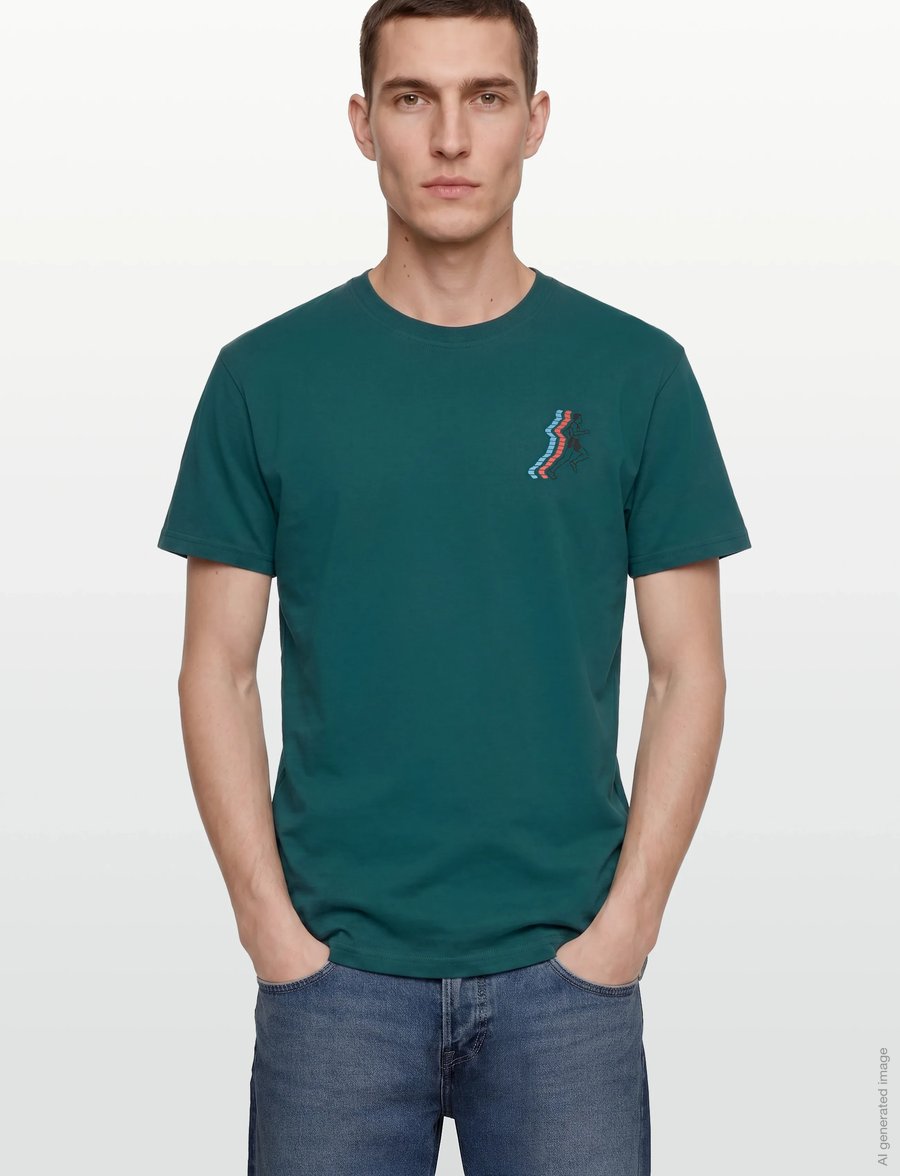 Revolution - Printed T-shirt - lühikeste varrukatega t-särgid - darkpetrol - 3