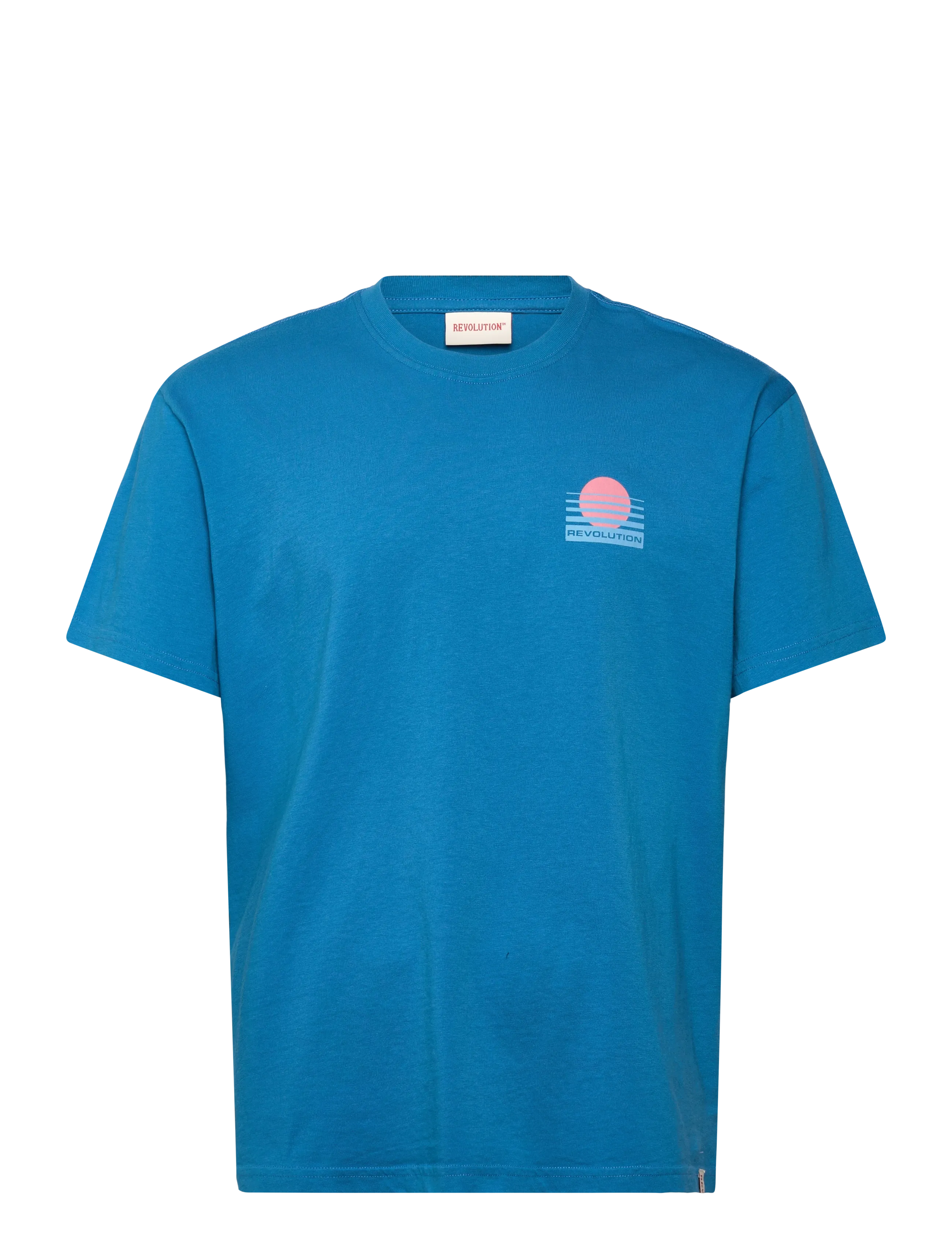 REVOLUTION Printed T-Shirt Blau - S - Herren