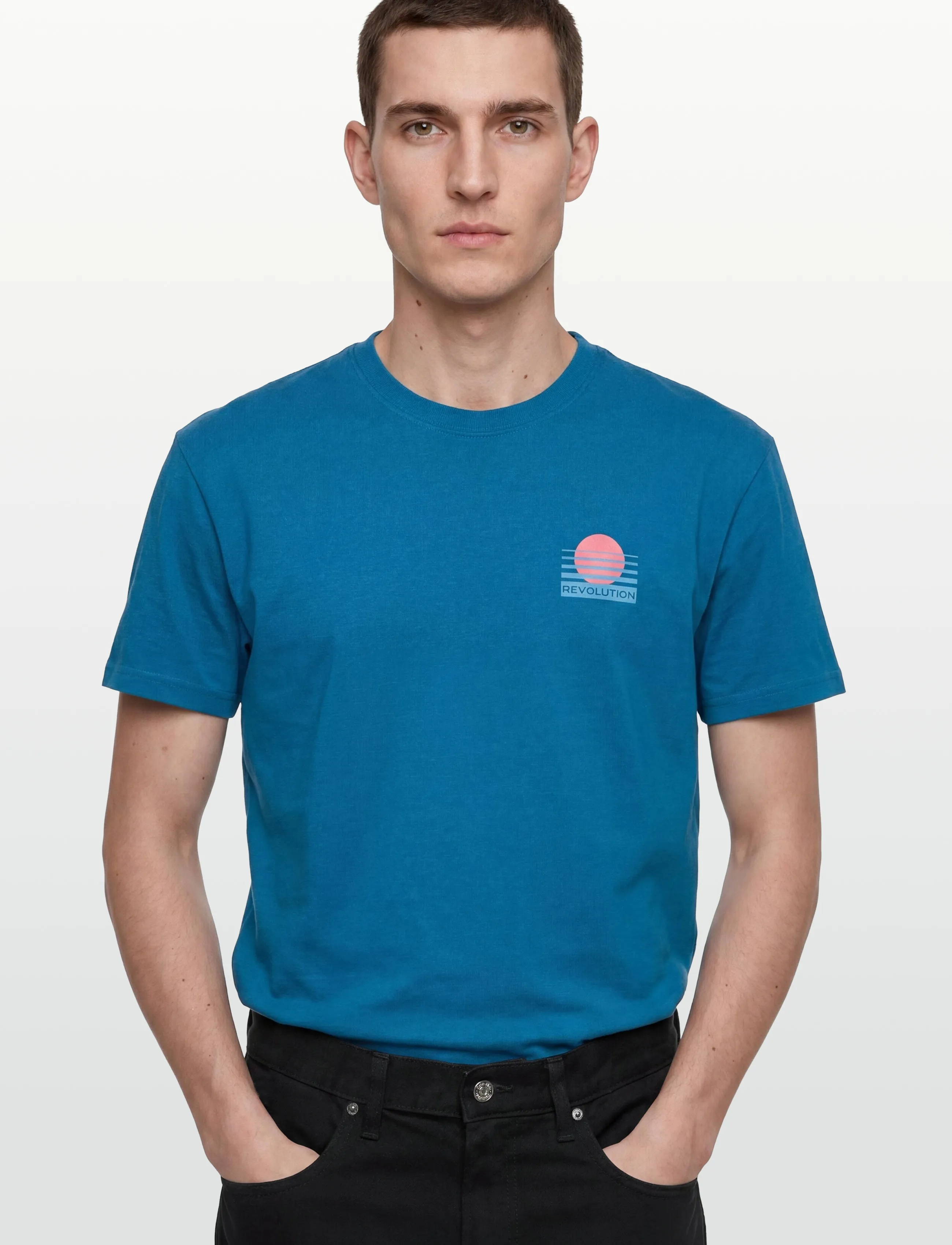Revolution - Printed T-shirt - short-sleeved t-shirts - blue - 3