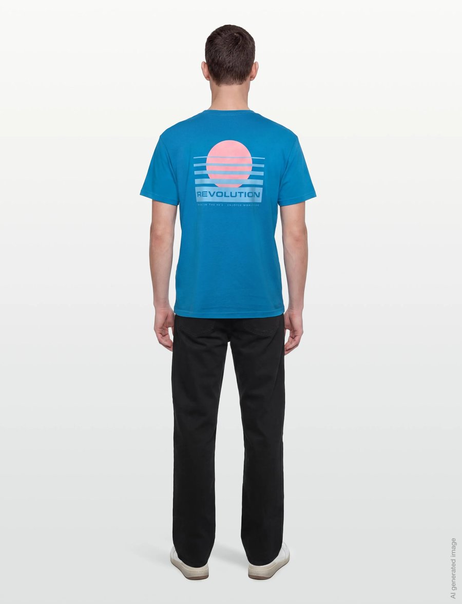 Revolution - Printed T-shirt - kurzärmelig - blue - 4