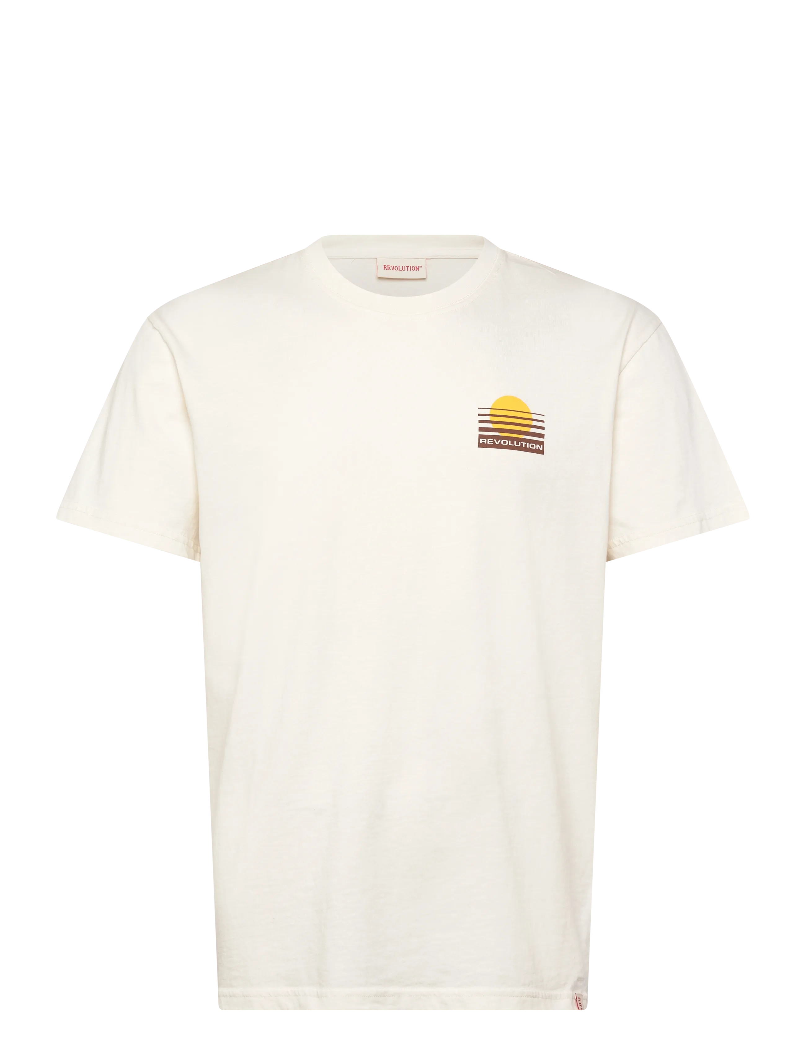 REVOLUTION Printed T-Shirt Cream - M - Herren