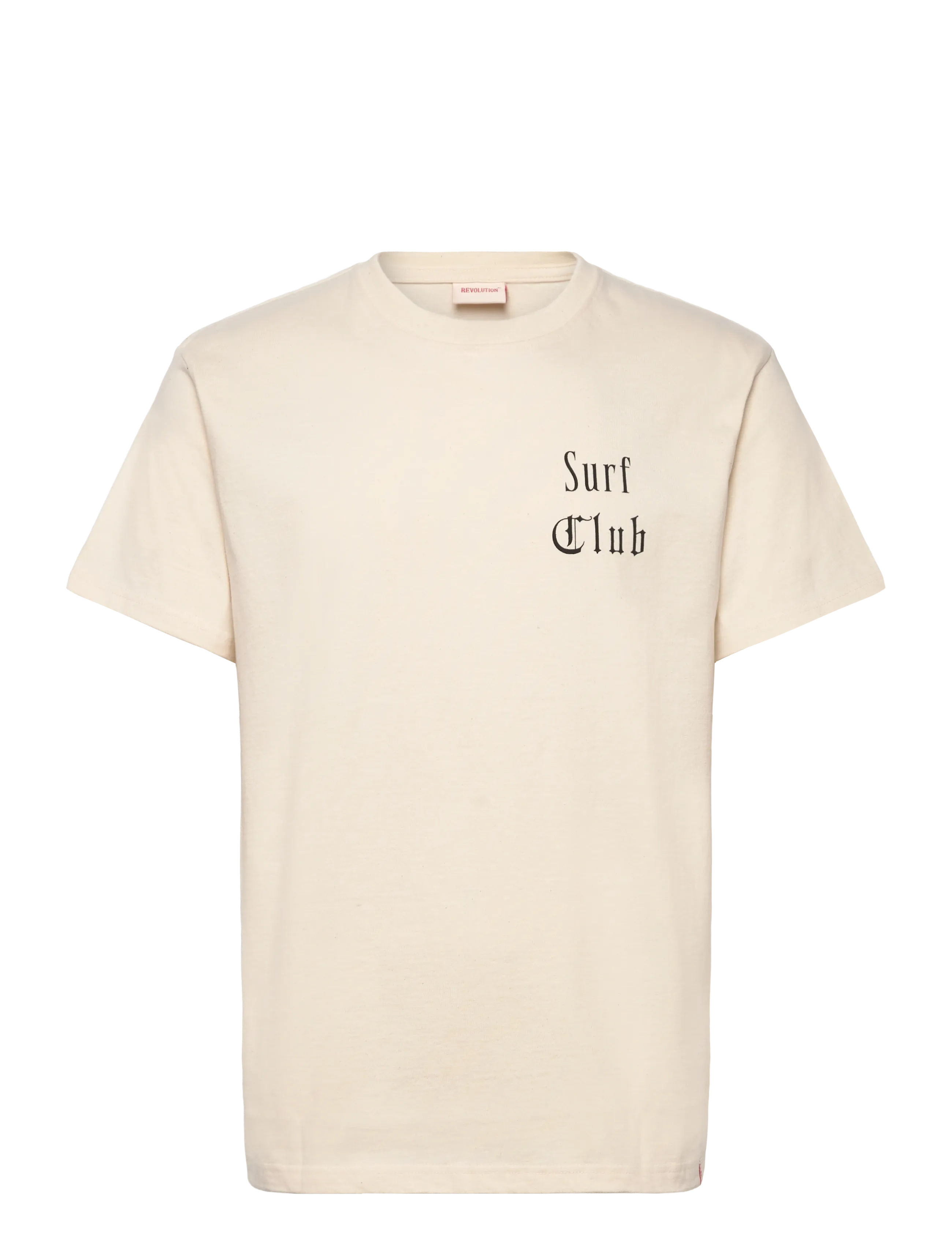 REVOLUTION Printed T-Shirt Cream - S - Herren