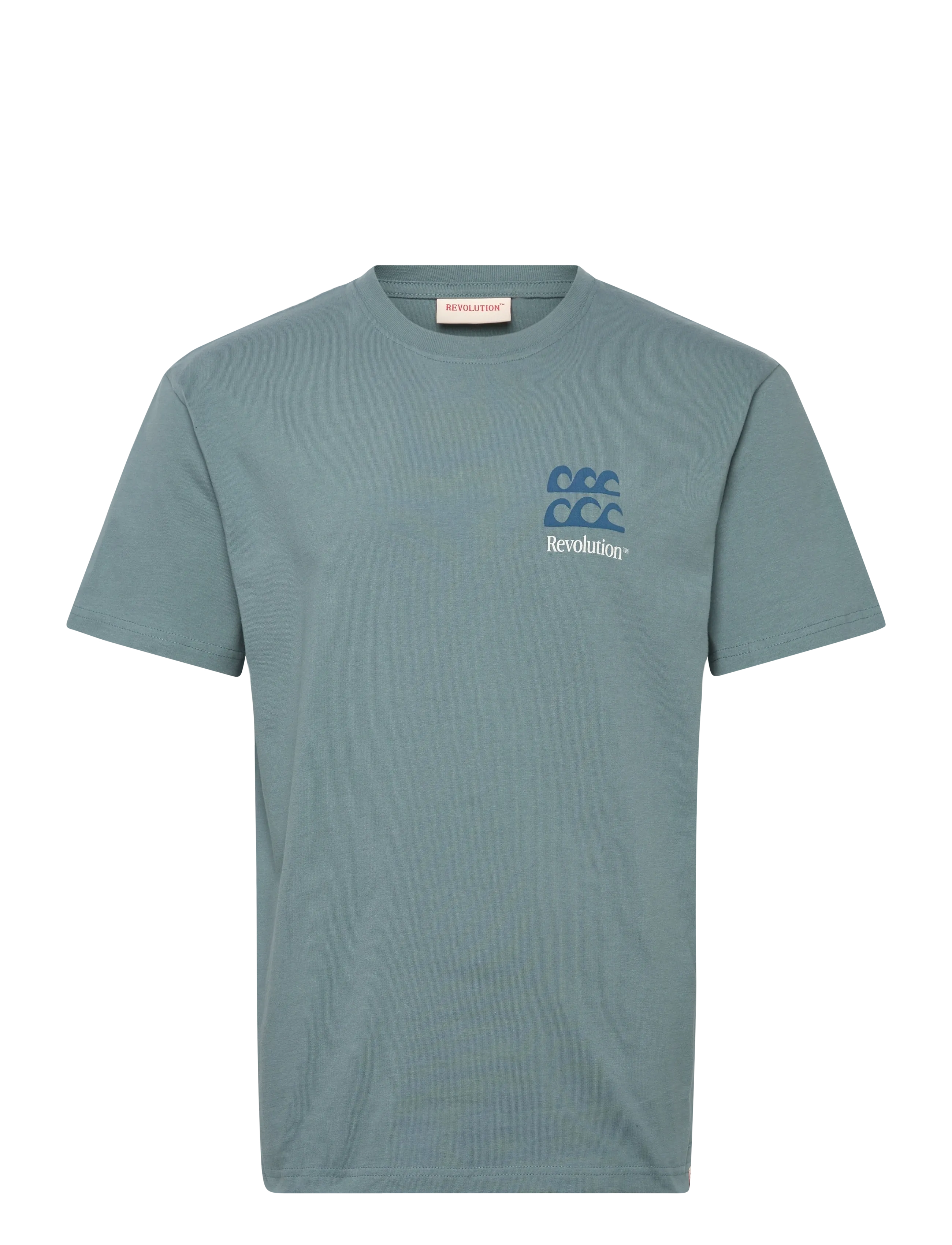 REVOLUTION Printed T-Shirt Blau - S - Herren