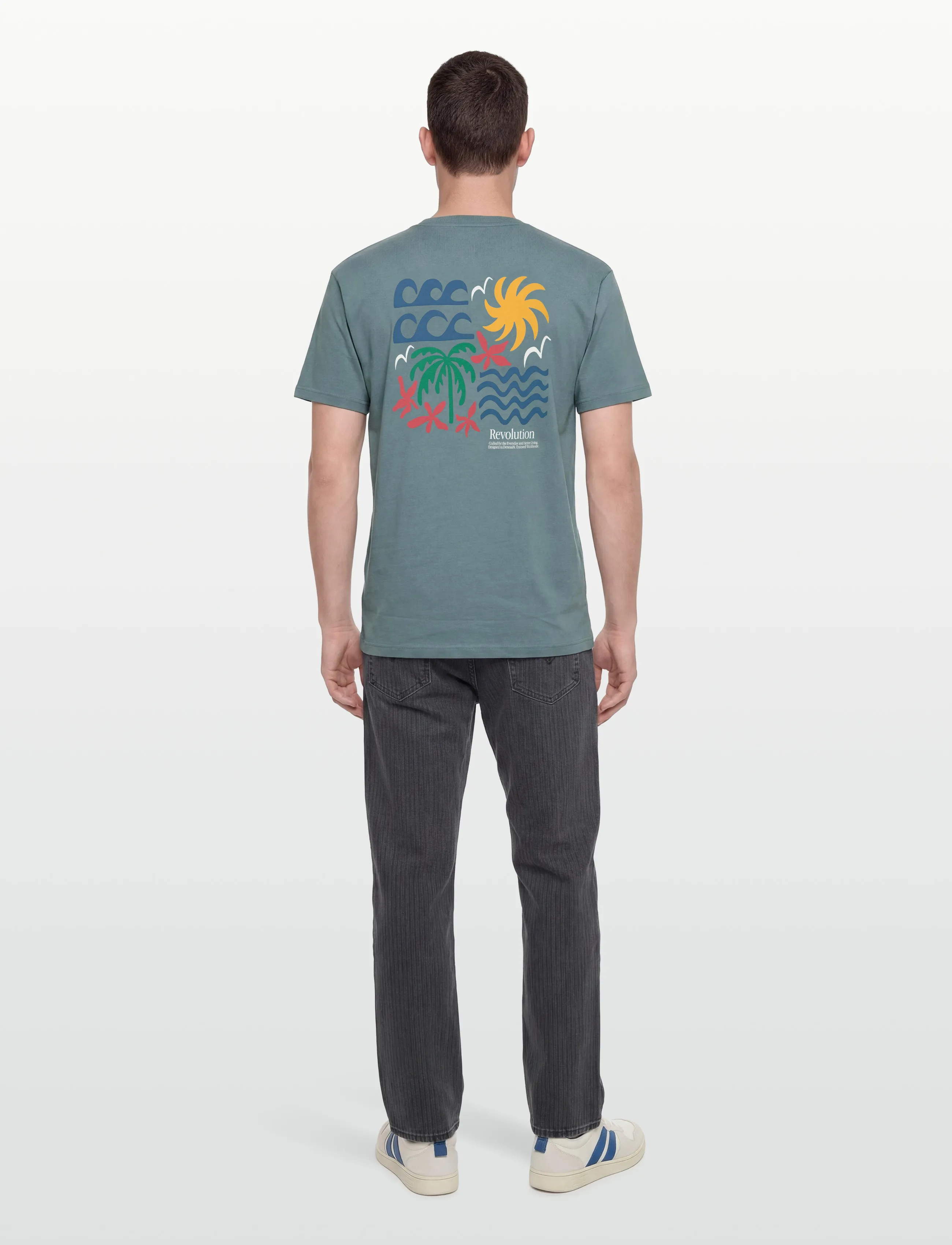 Revolution - Printed T-shirt - short-sleeved t-shirts - blue - 4