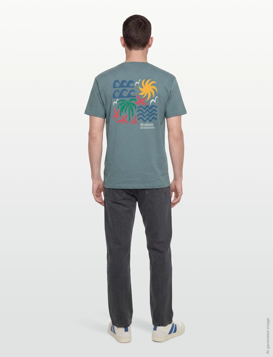 Revolution - Printed T-shirt - lyhythihaiset - blue - 4