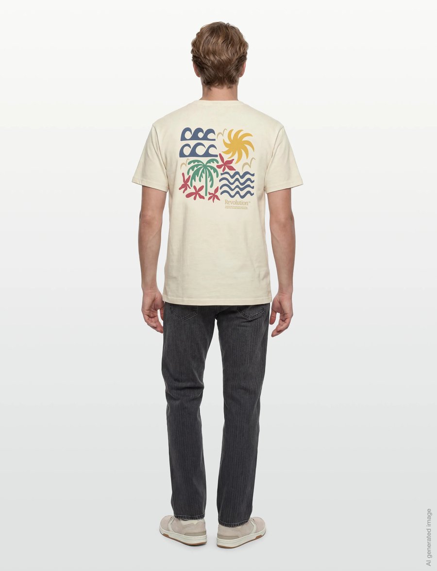 Revolution - Printed T-shirt - kortærmede t-shirts - offwhite - 4