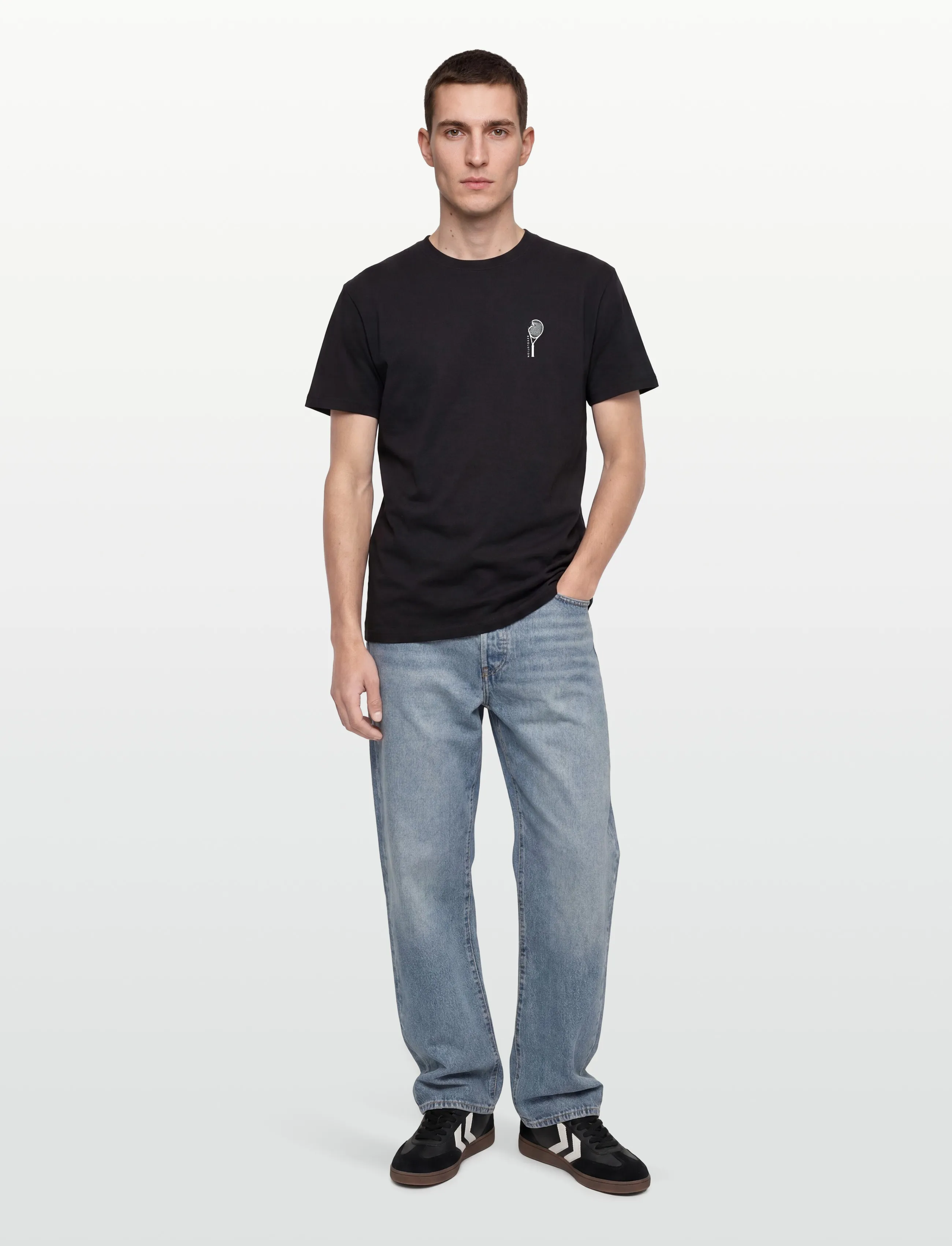 Revolution Printed T-Shirt, Mænd, Printet T-shirt, Sort, Str: M