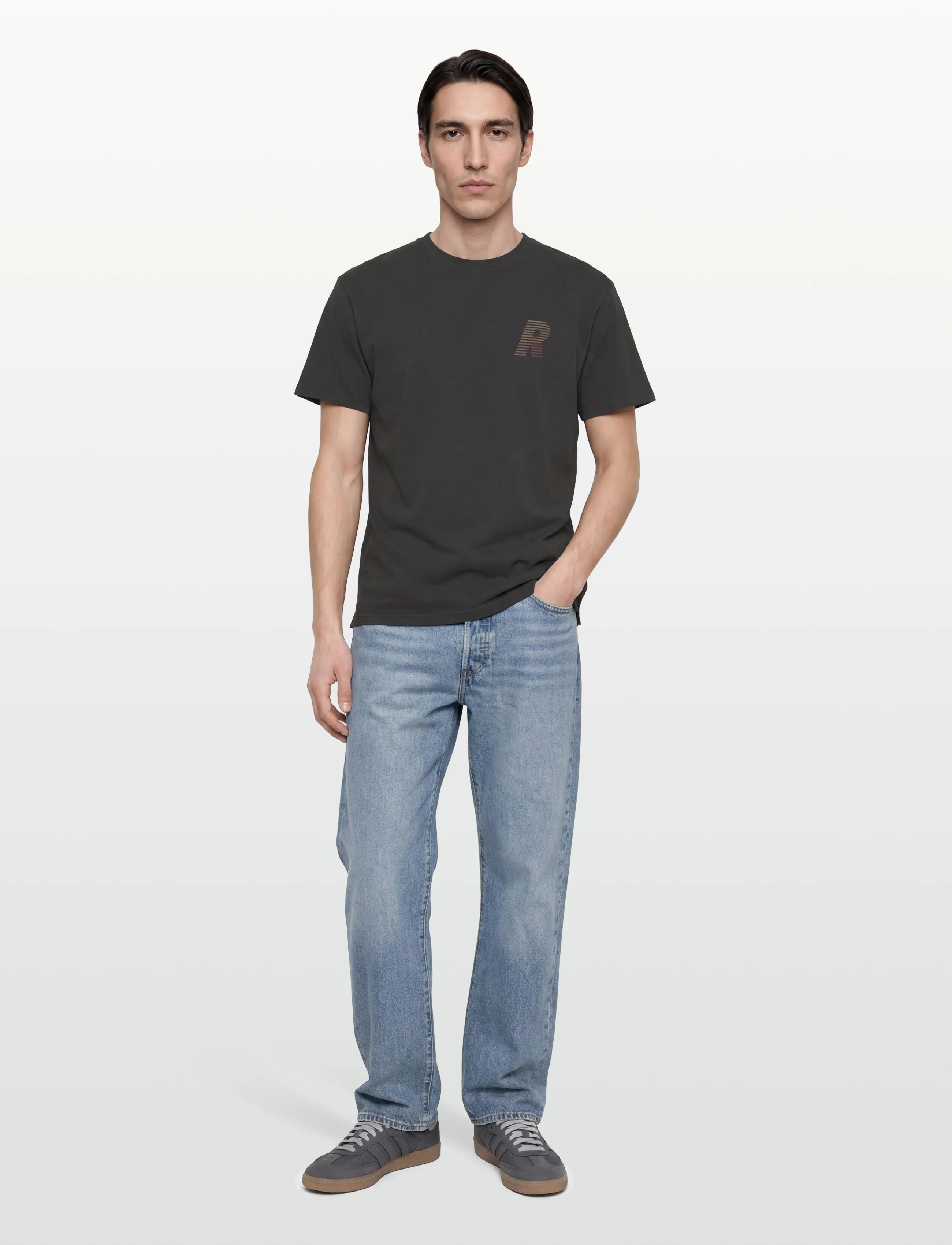 Revolution Printed T-Shirt, XXL, T-shirts, Schwarz - Short-sleeved, Männerswear