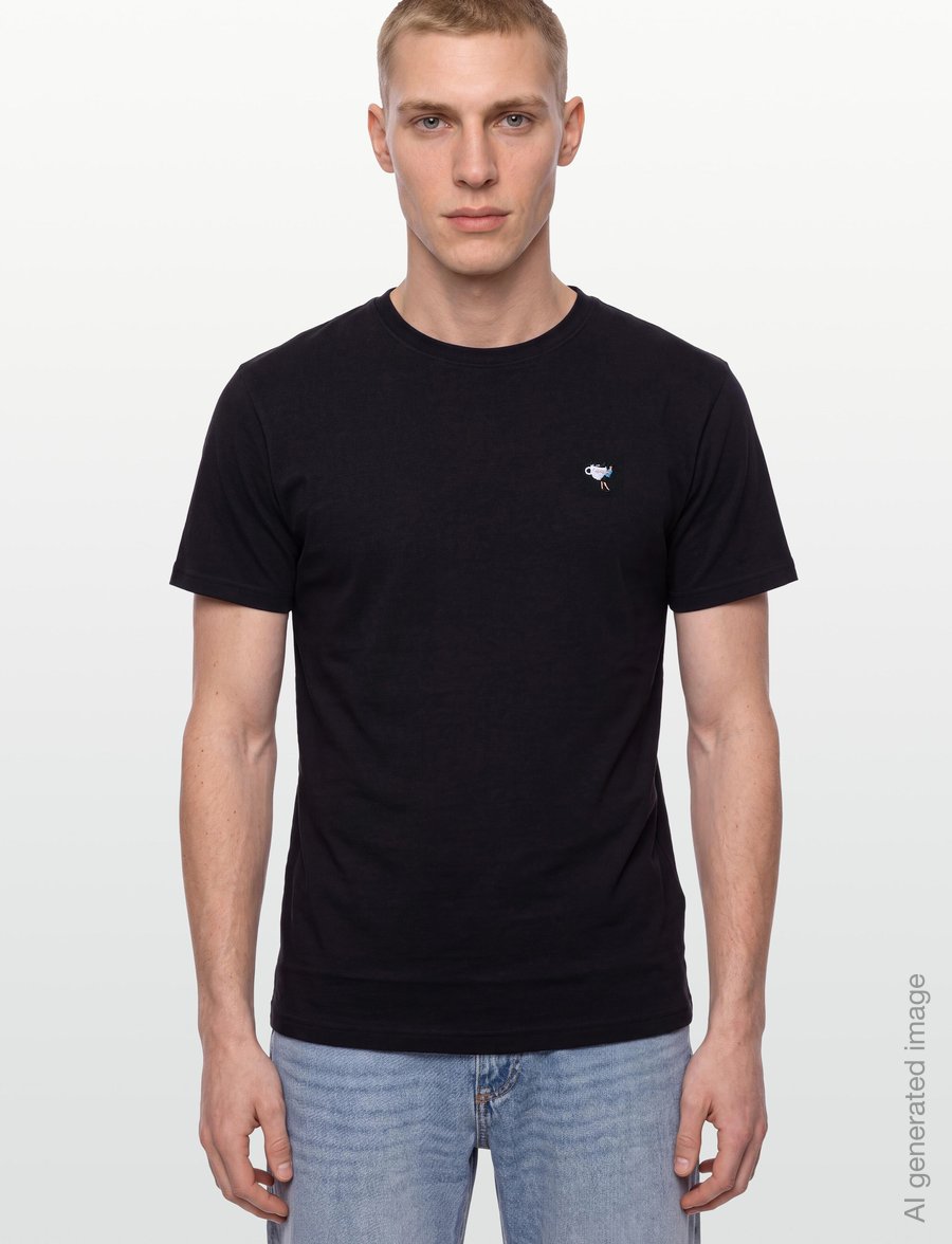 Revolution - Application T-Shirt - kurzärmelige t-shirts - black-melange - 3