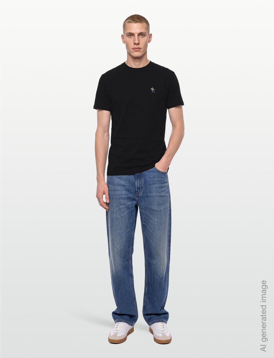 Revolution - Application T-Shirt - lühikeste varrukatega t-särgid - black-melange - 0
