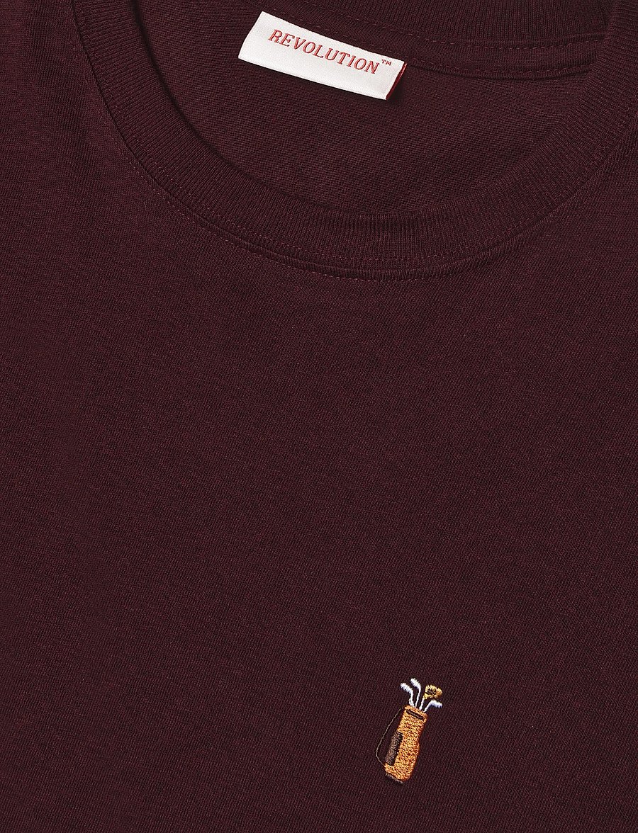 Revolution - Application T-Shirt - lühikeste varrukatega t-särgid - burgundy - 2