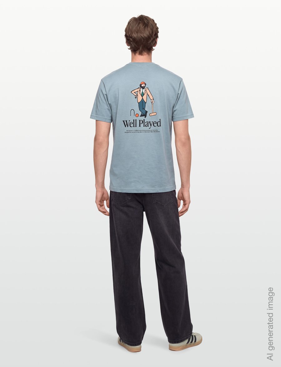 Revolution - Application T-Shirt - lühikeste varrukatega t-särgid - dustblue - 4