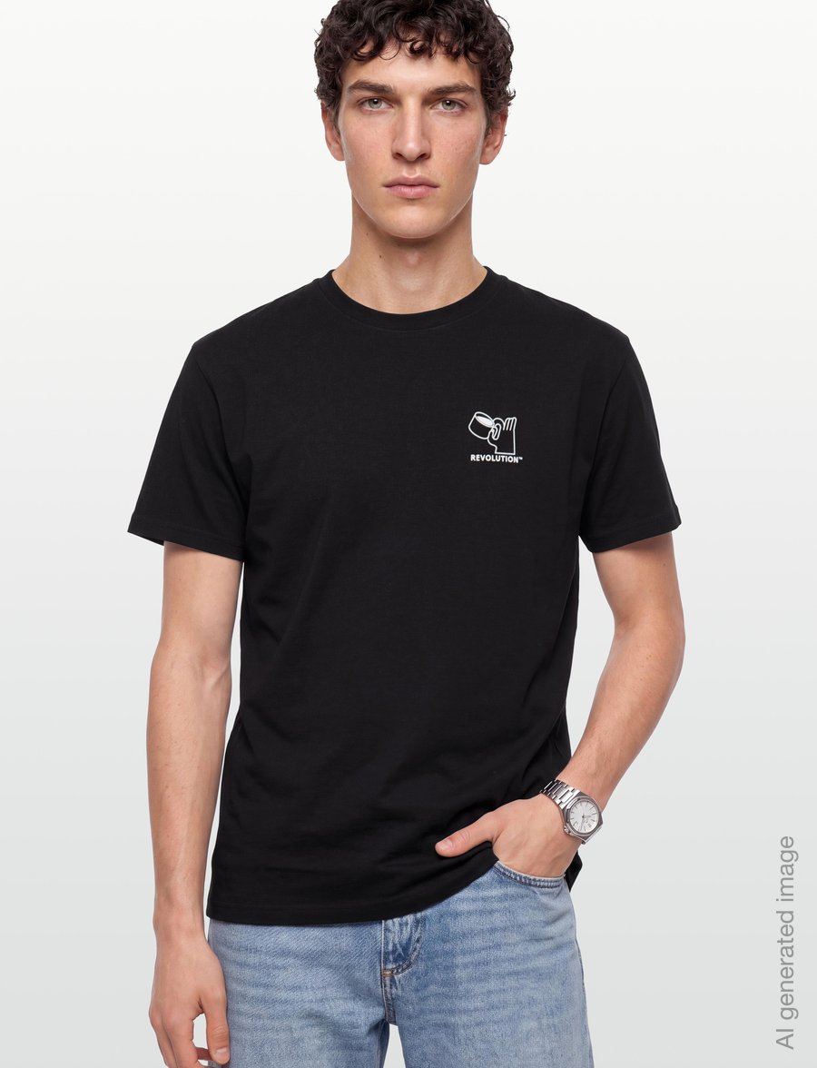 Revolution - Printed T-shirt - kortärmade t-shirts - black - 3