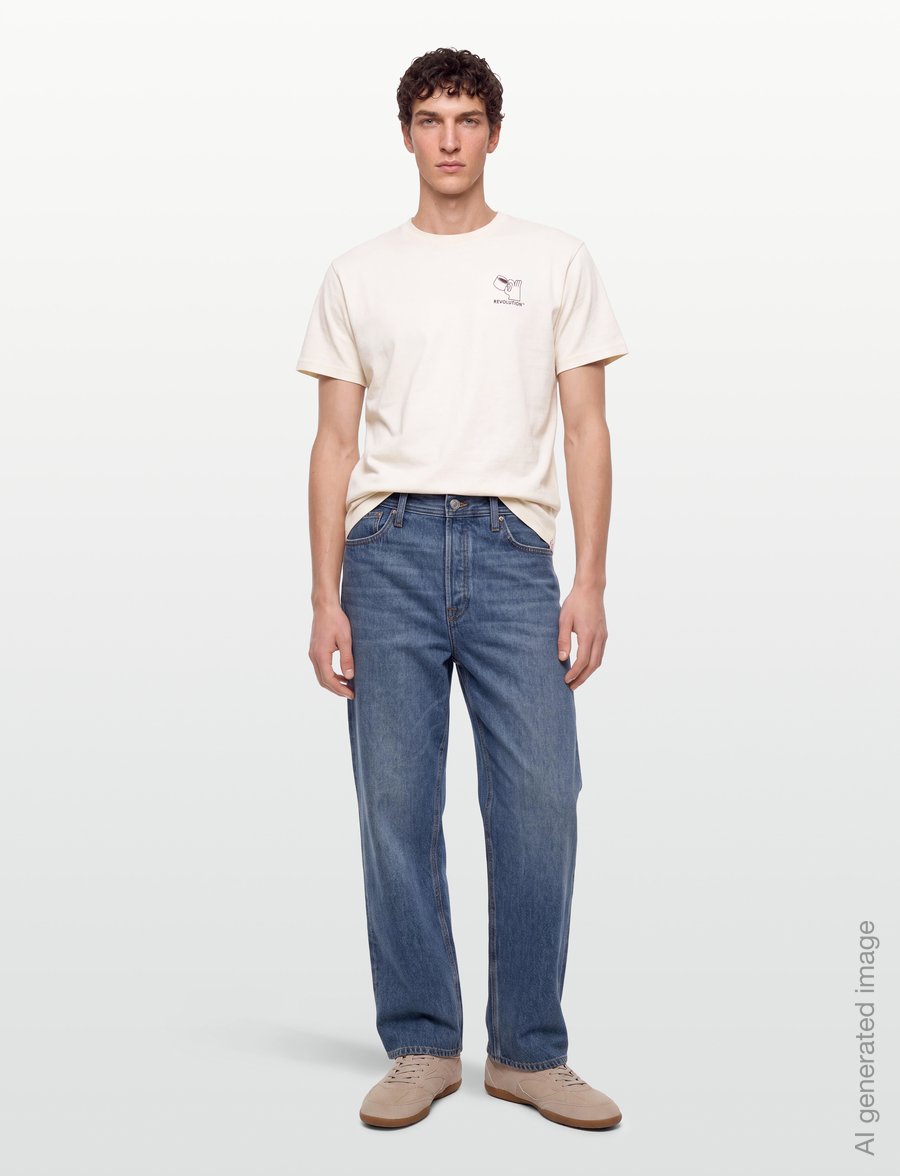 Revolution - Printed T-shirt - kurzärmelige t-shirts - offwhite - 0