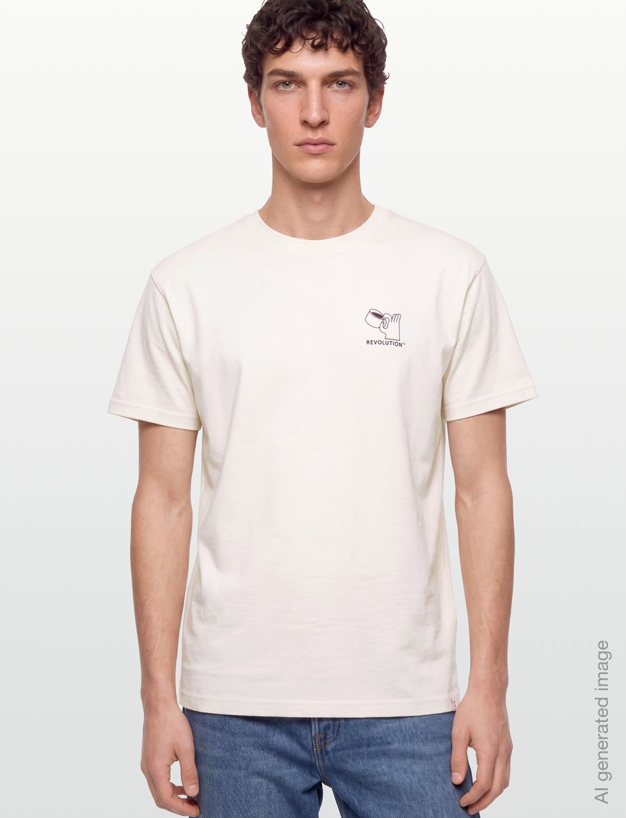 Revolution - Printed T-shirt - kurzärmelige t-shirts - offwhite - 3