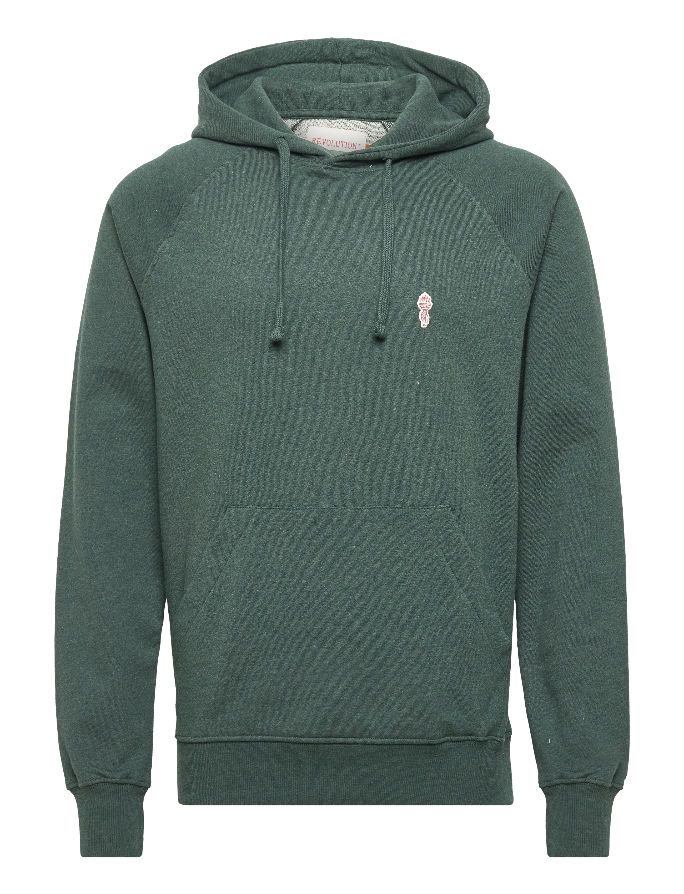 Revolution - Regular fit raglan hoodie sweatshirt - darkgren-m - 1