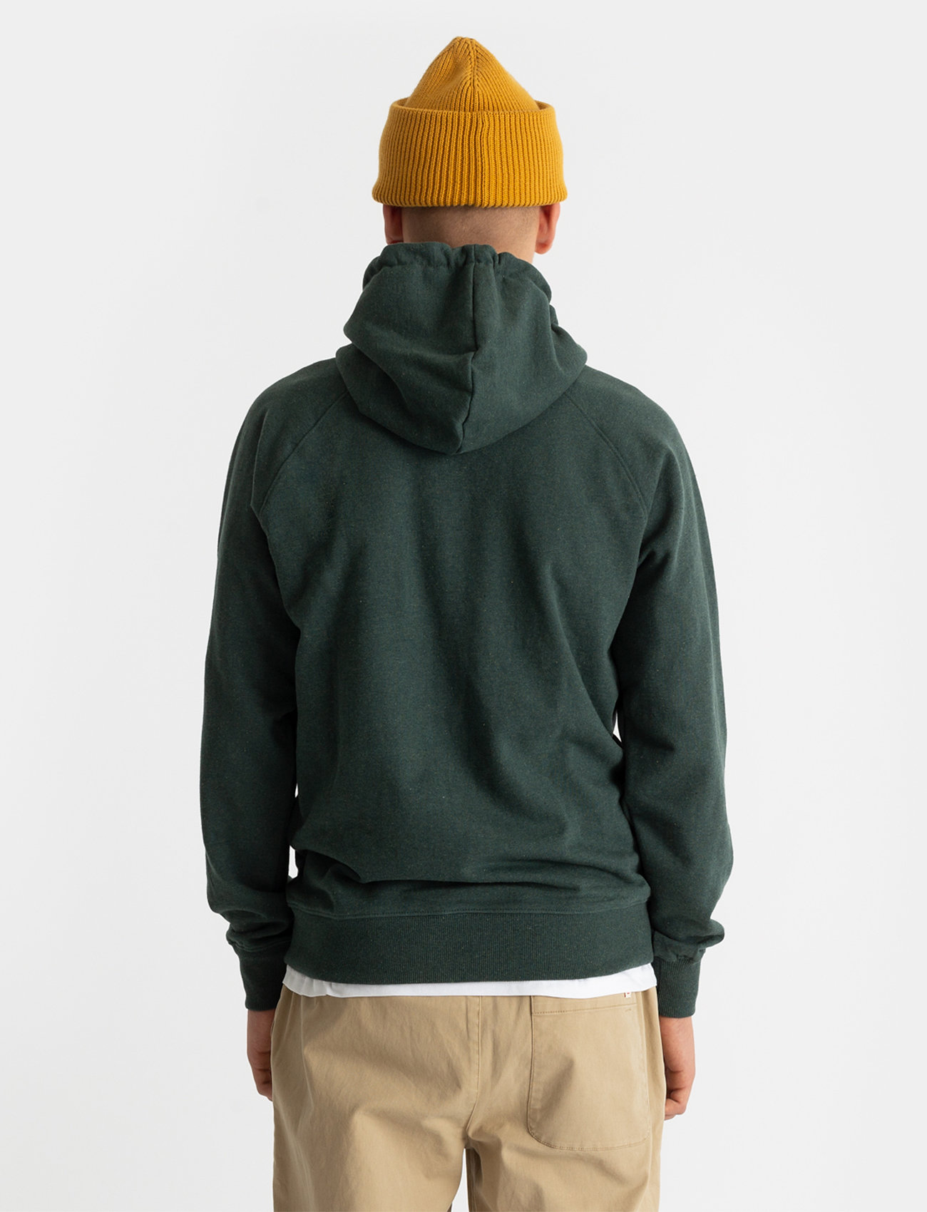 Revolution - Regular fit raglan hoodie sweatshirt - darkgren-m - 4