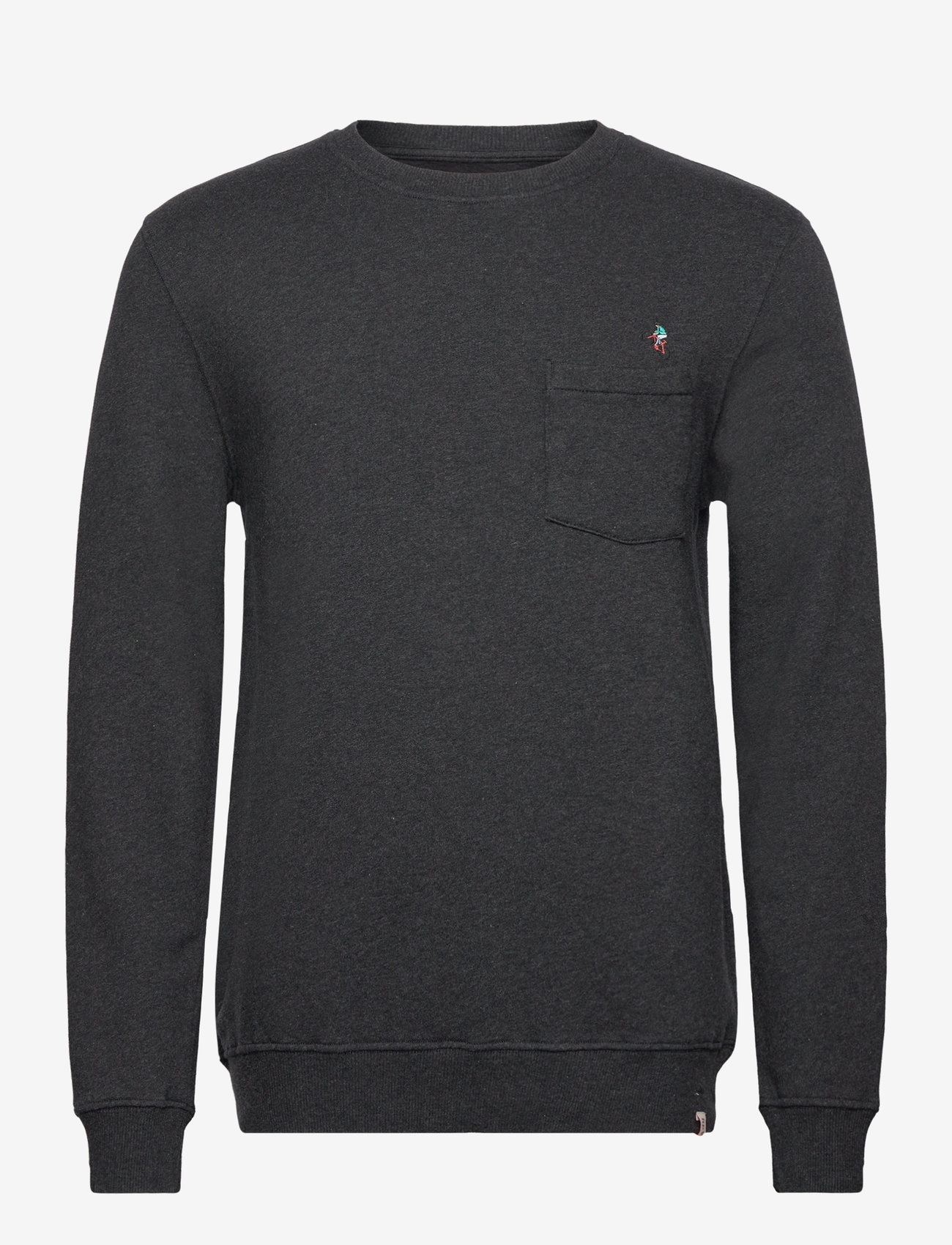 Revolution - Regular Crewneck - black-melange - 0