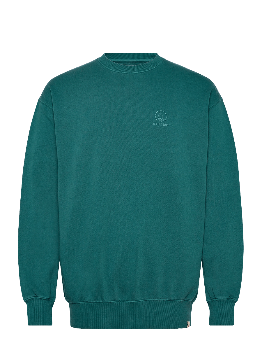 Revolution - Printed Crewneck - sweats - petrol - 0