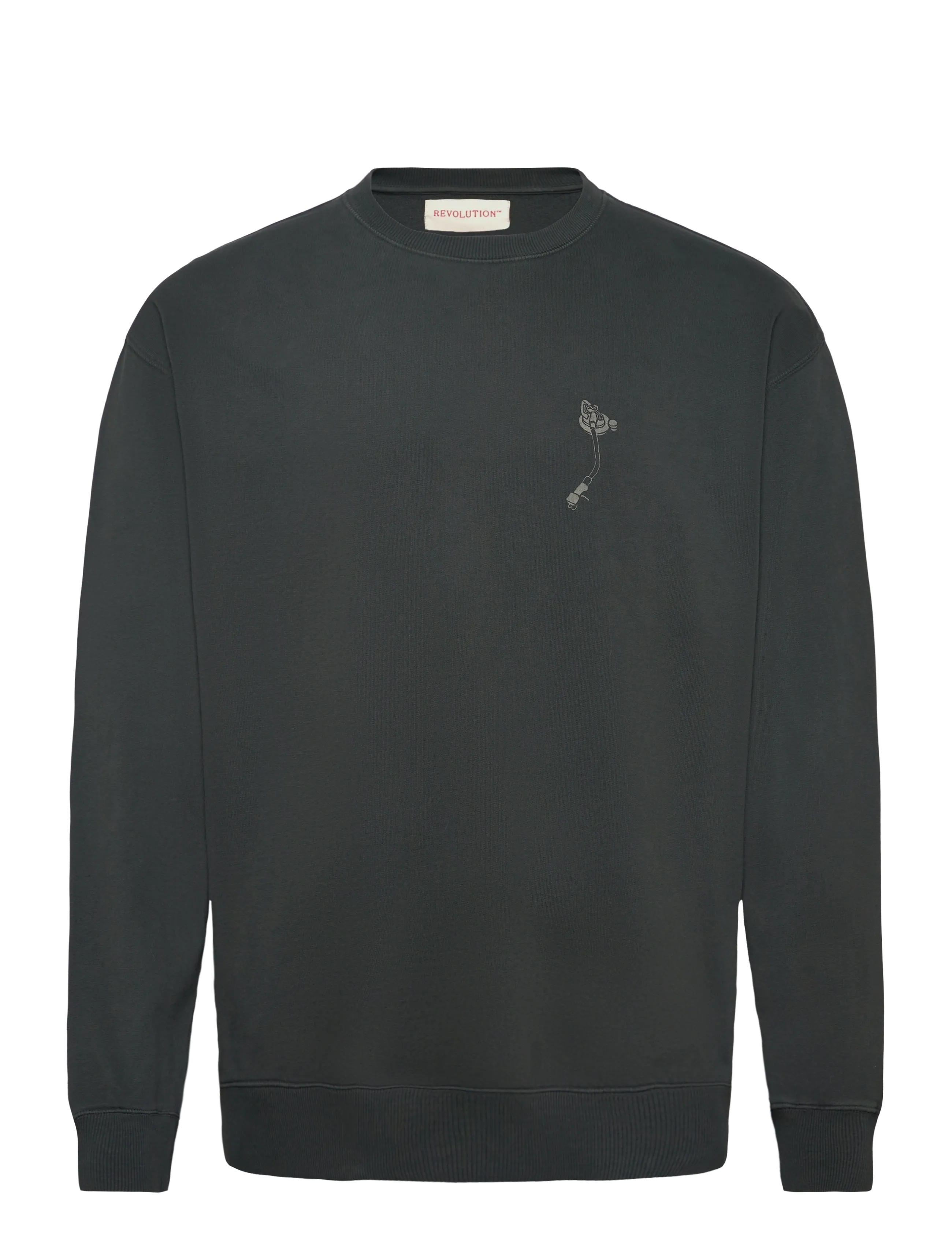 REVOLUTION Printed Crewneck Schwarz - S - Herren