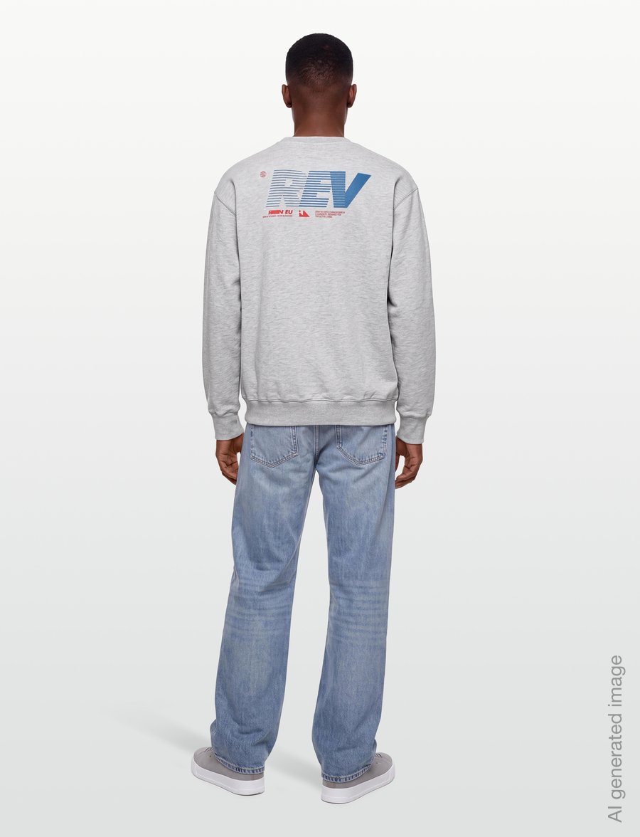 Revolution - Printed Crewneck - shoppa efter tillfälle - grey-melange - 4