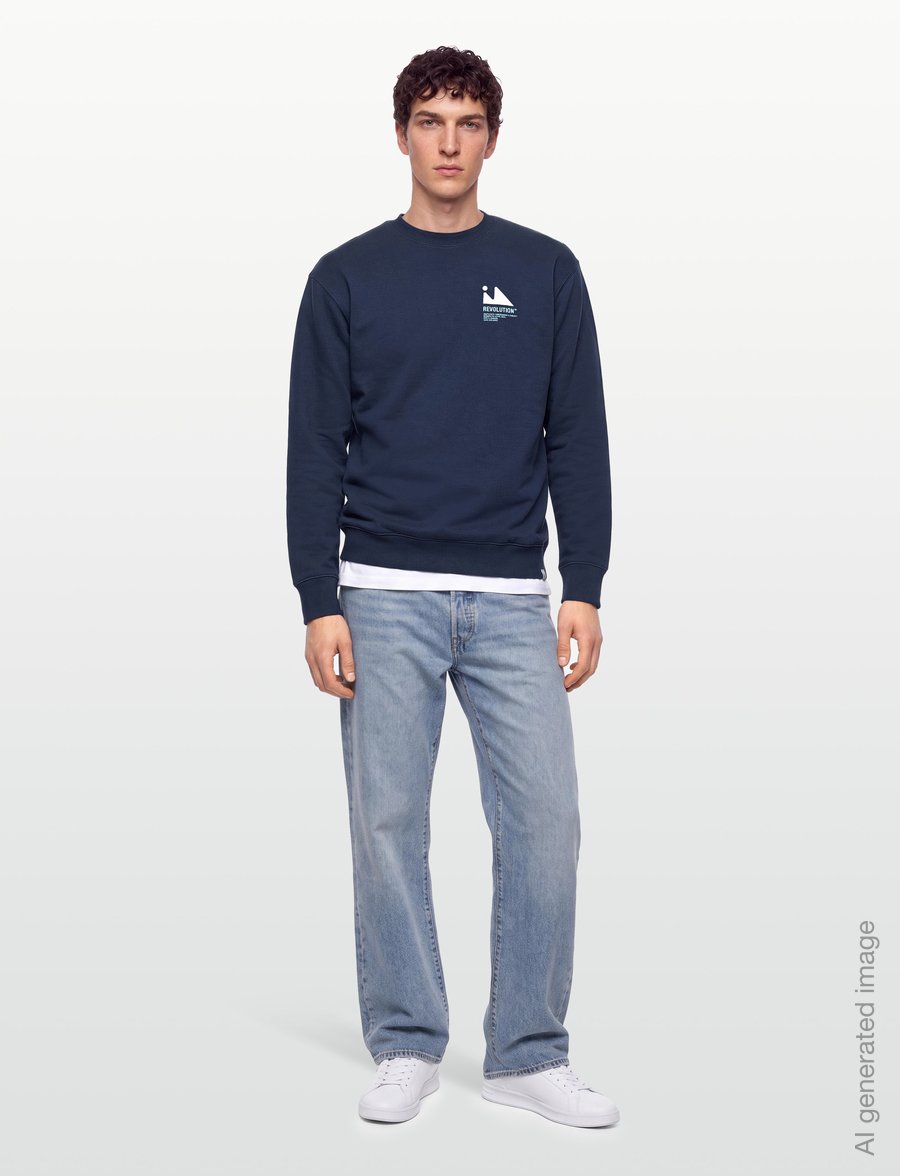 Revolution - Printed Crewneck - iepirkties noteiktam pasākumam - navy - 0