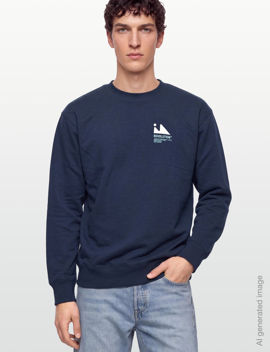 Revolution - Printed Crewneck - iepirkties noteiktam pasākumam - navy - 3