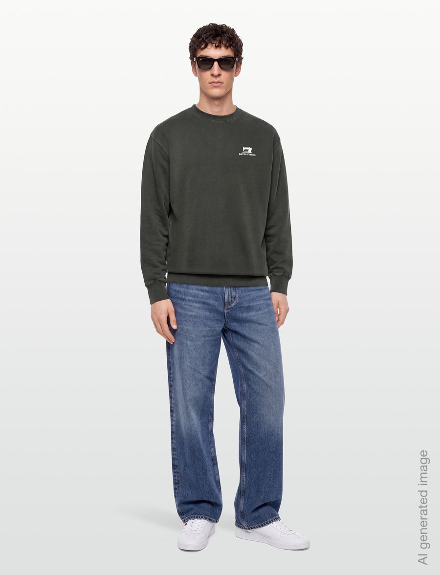 Revolution - Printed Crewneck - sweatshirts - black - 0