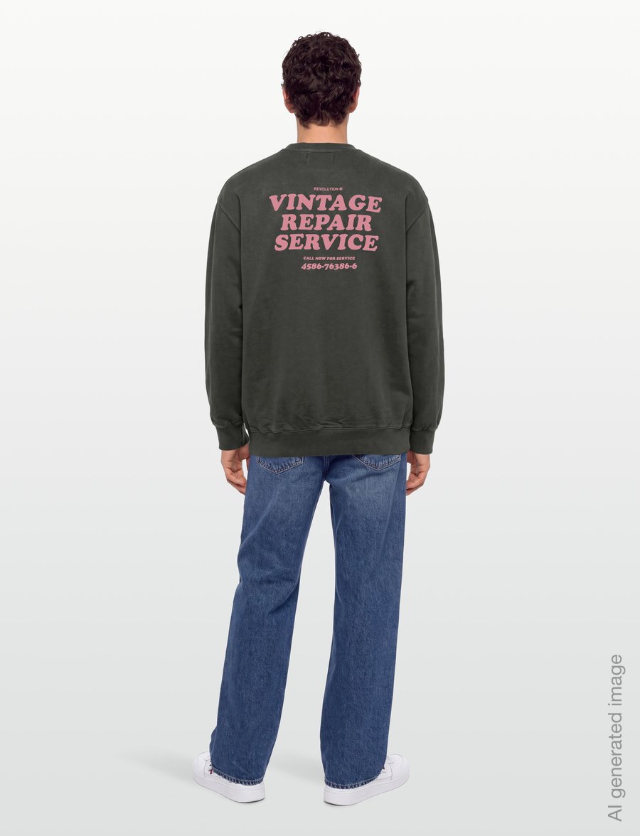 Revolution - Printed Crewneck - sweatshirts - black - 4