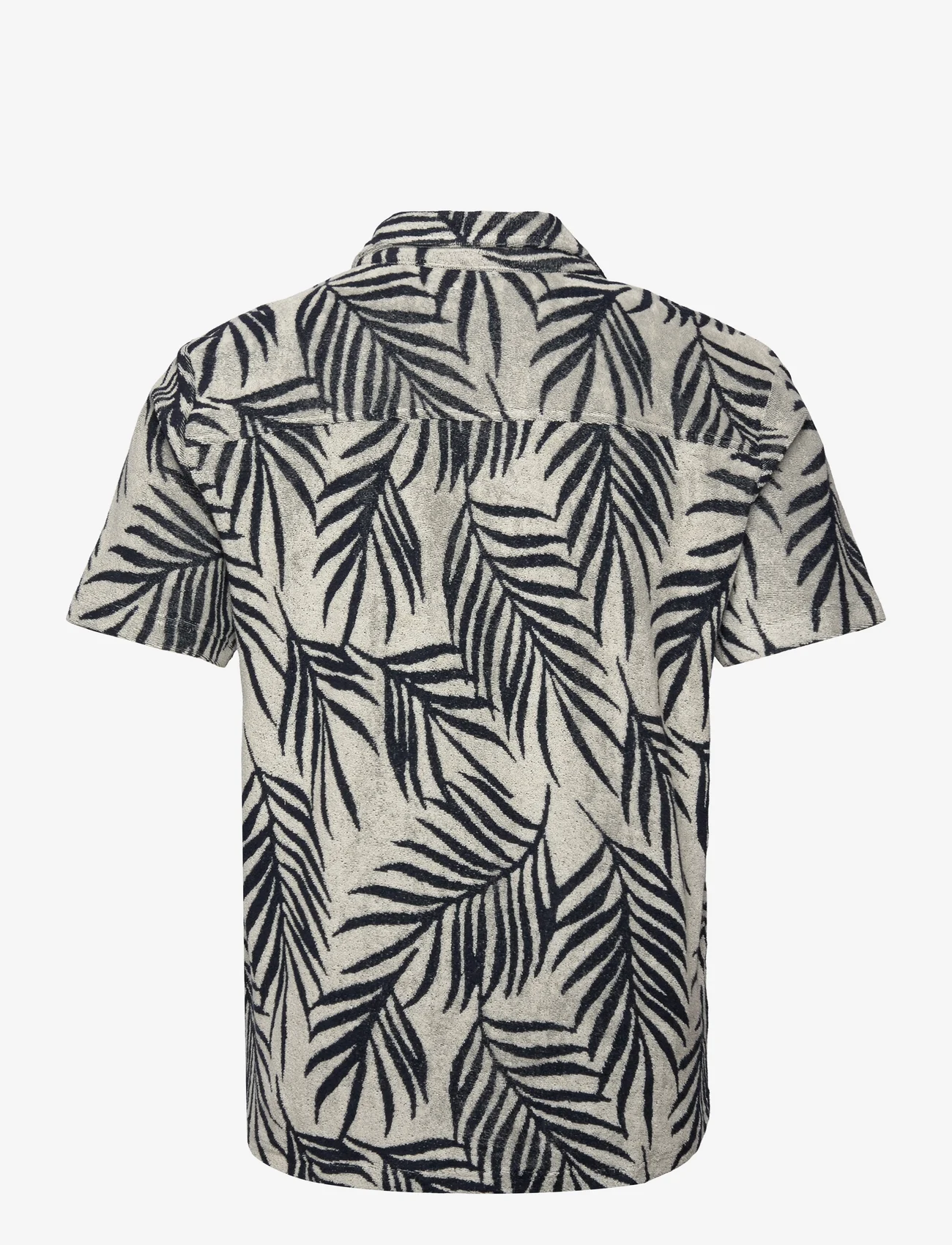 Revolution - Terry Cuban Shirt - short-sleeved t-shirts - offwhite - 1