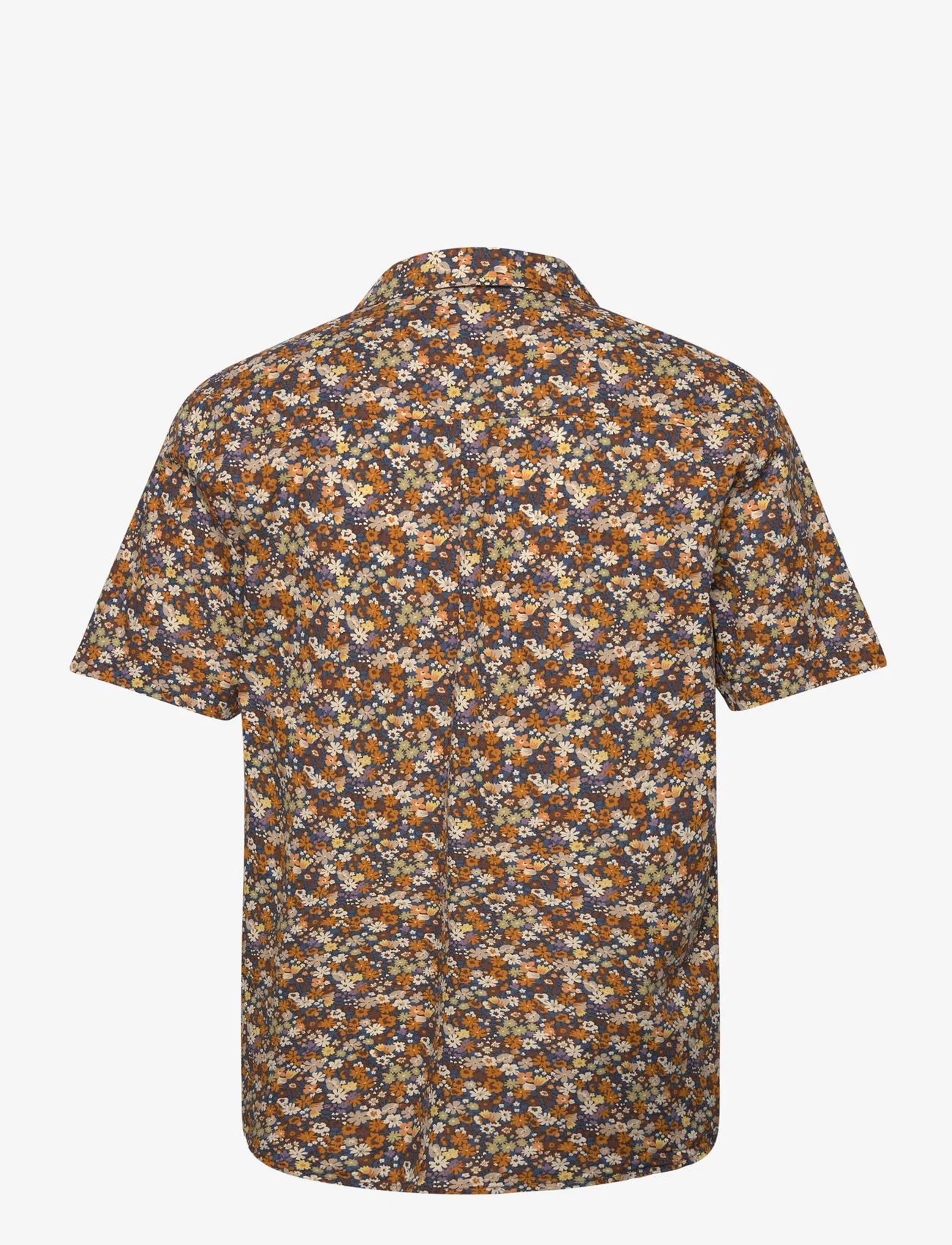 Revolution - Short-sleeved Cuban Shirt - kortermede skjorter - orange - 1