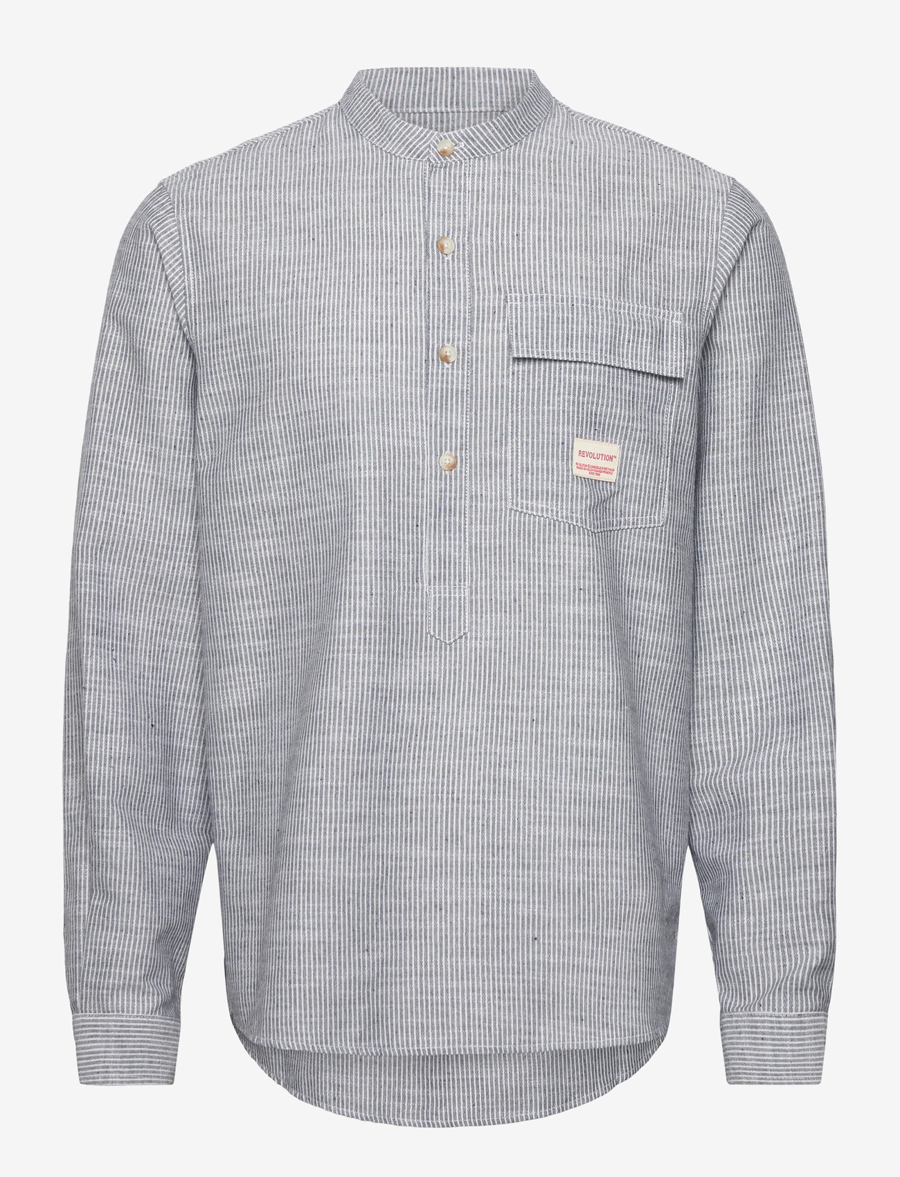 Revolution - Grandad Shirt - vabaajasärgid - blue - 0