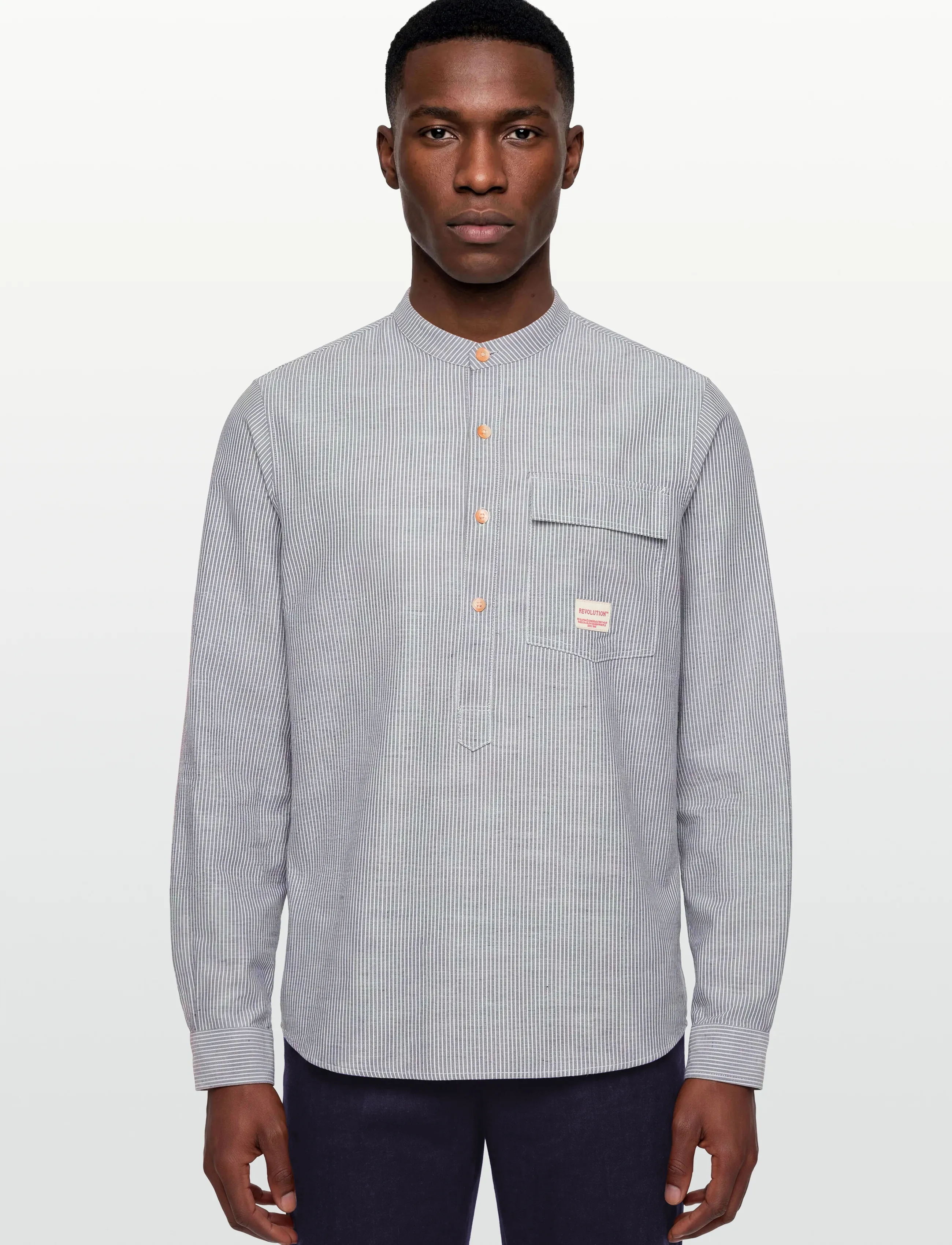 Revolution - Grandad Shirt - freizeithemden - blue - 3