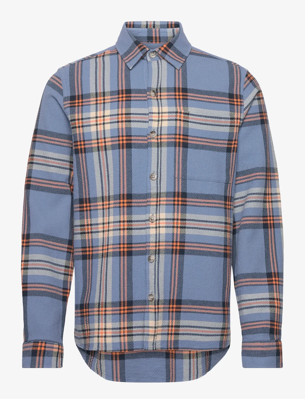 Revolution - Loose Shirt - rutiga skjortor - blue - 0